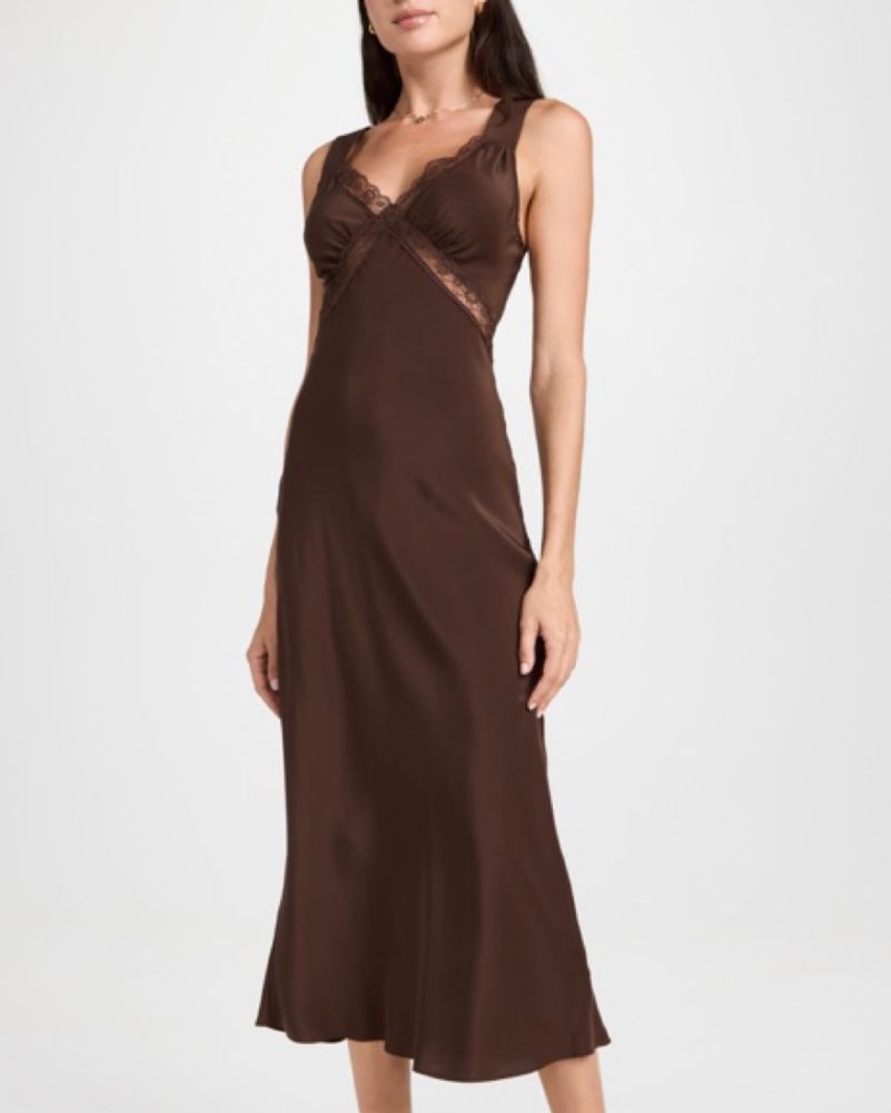 reformation brown lace dress Reformation Lucine Dress Lace 2 in Brown