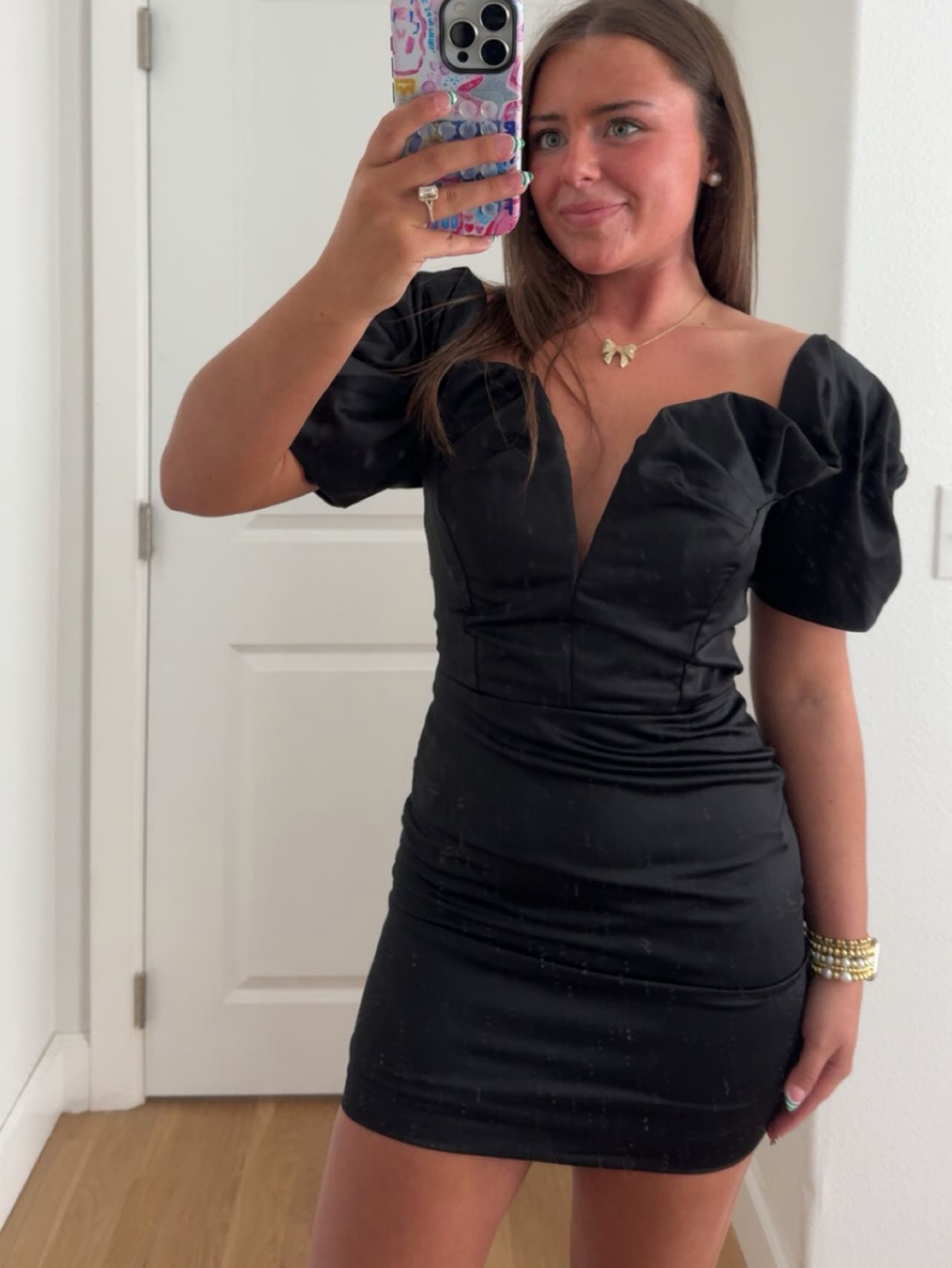 black velvet puff sleeve mini dress ASOS DESIGN quilted velvet puff sleeve smock mini dress in black