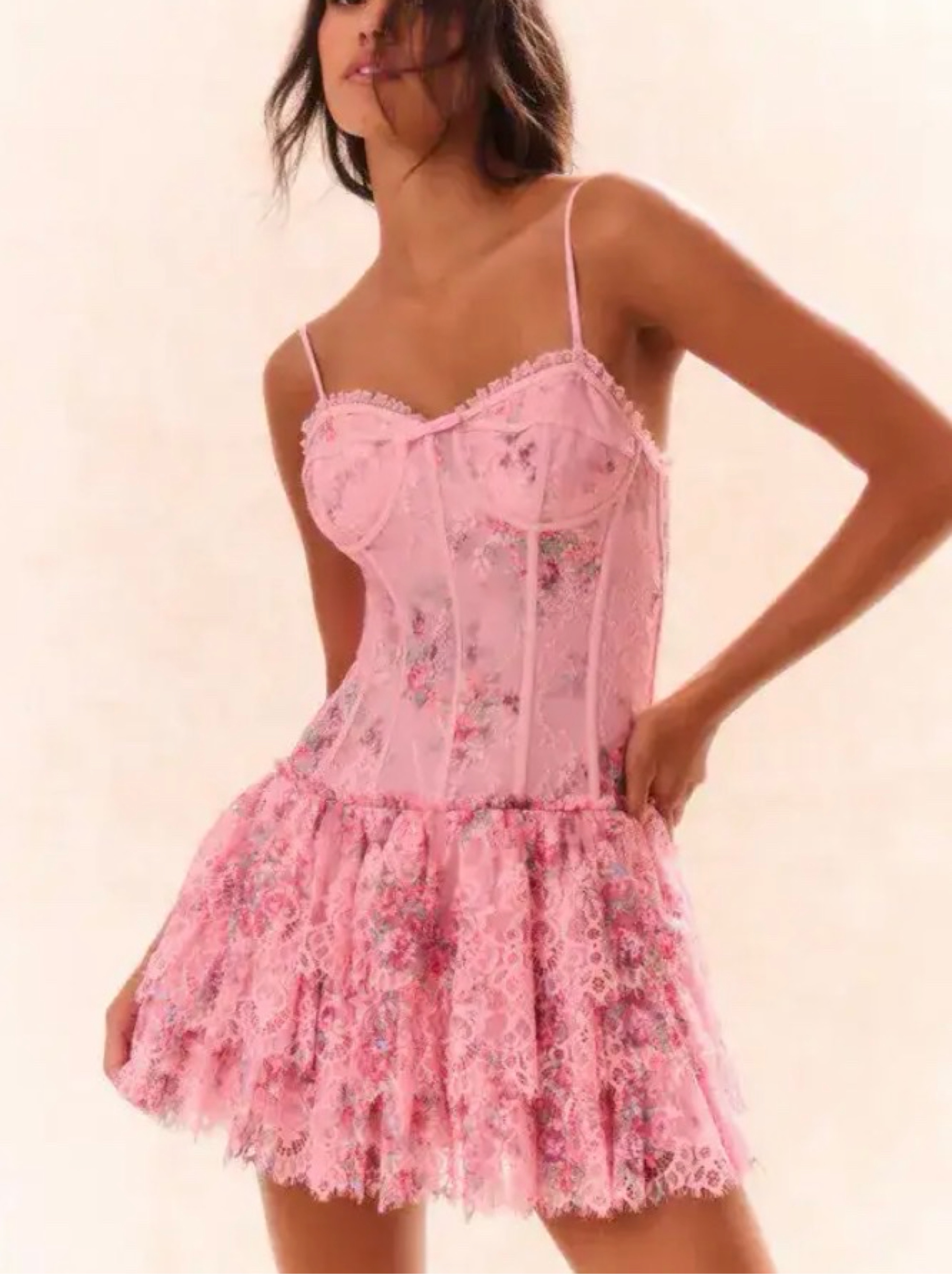 carlene lace mini dress Carlene Lace Mini Dress Love Shack Fancy