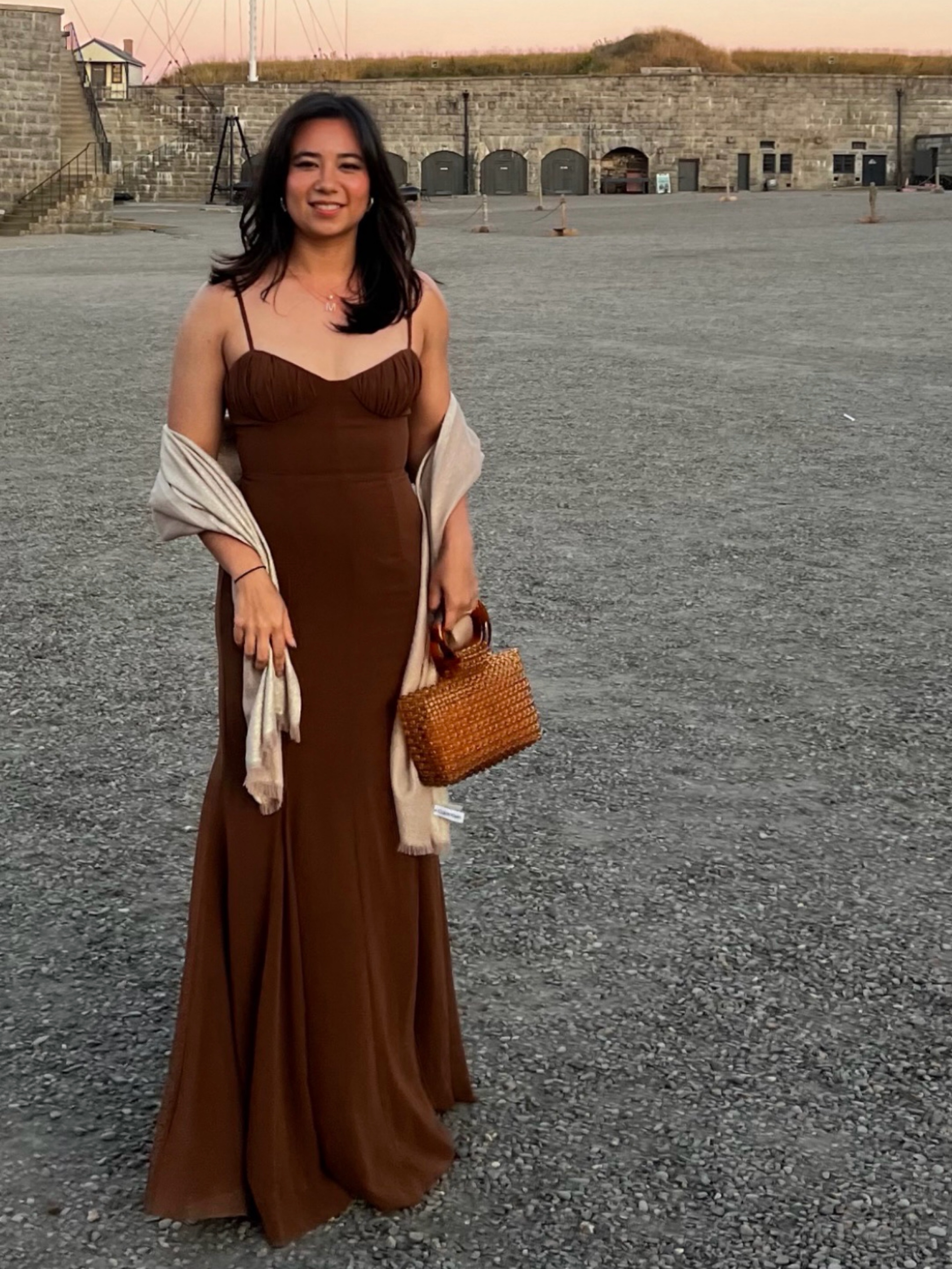 fame and partners burgundy dress & Clementine by Fame & Partners David's Bridal Boutique in Color:Dark Leopard Update your closet with Francois gown wingtip shoes