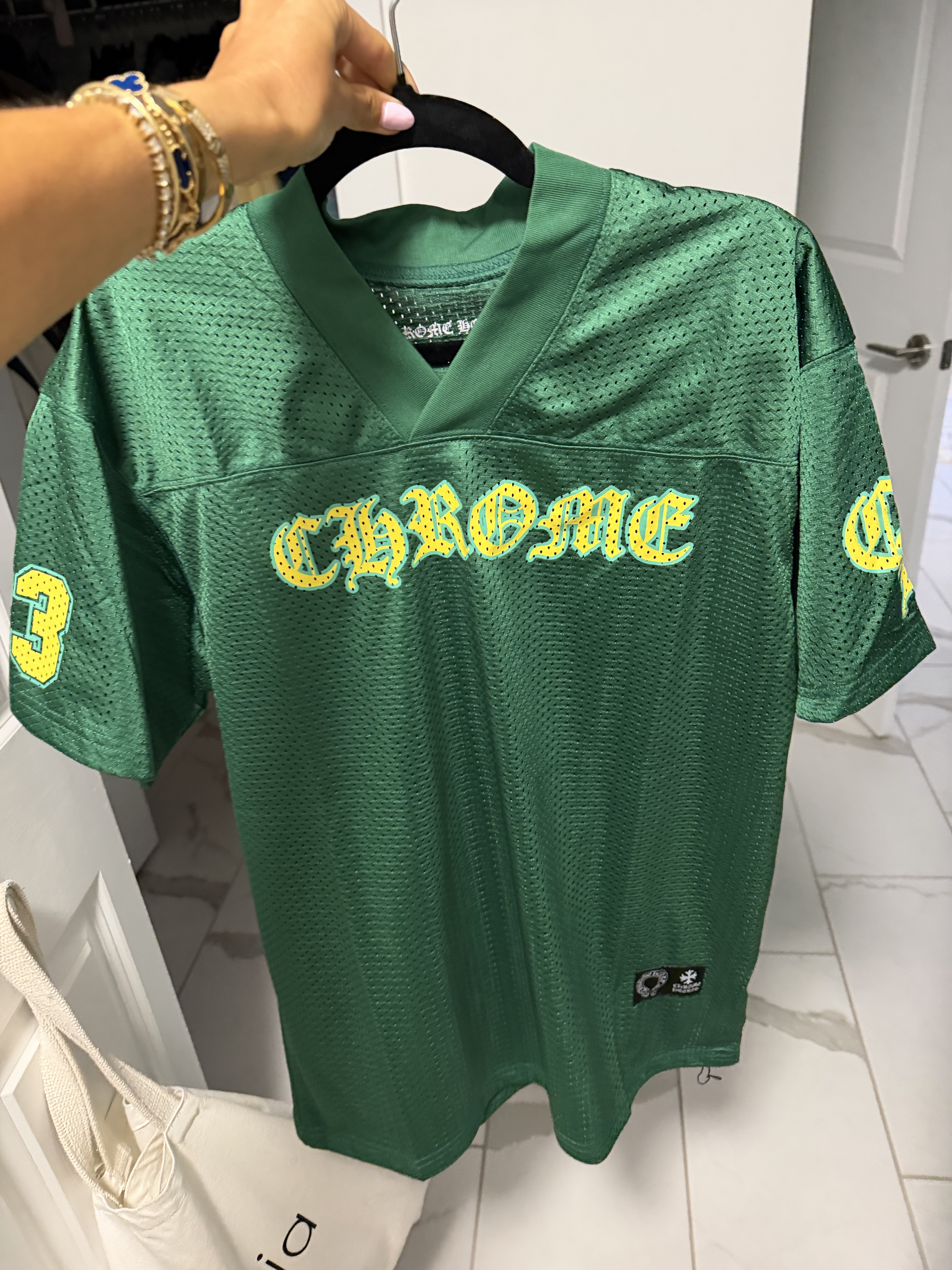 Green Mesh chrome jersey by chrome hearts - Pickle