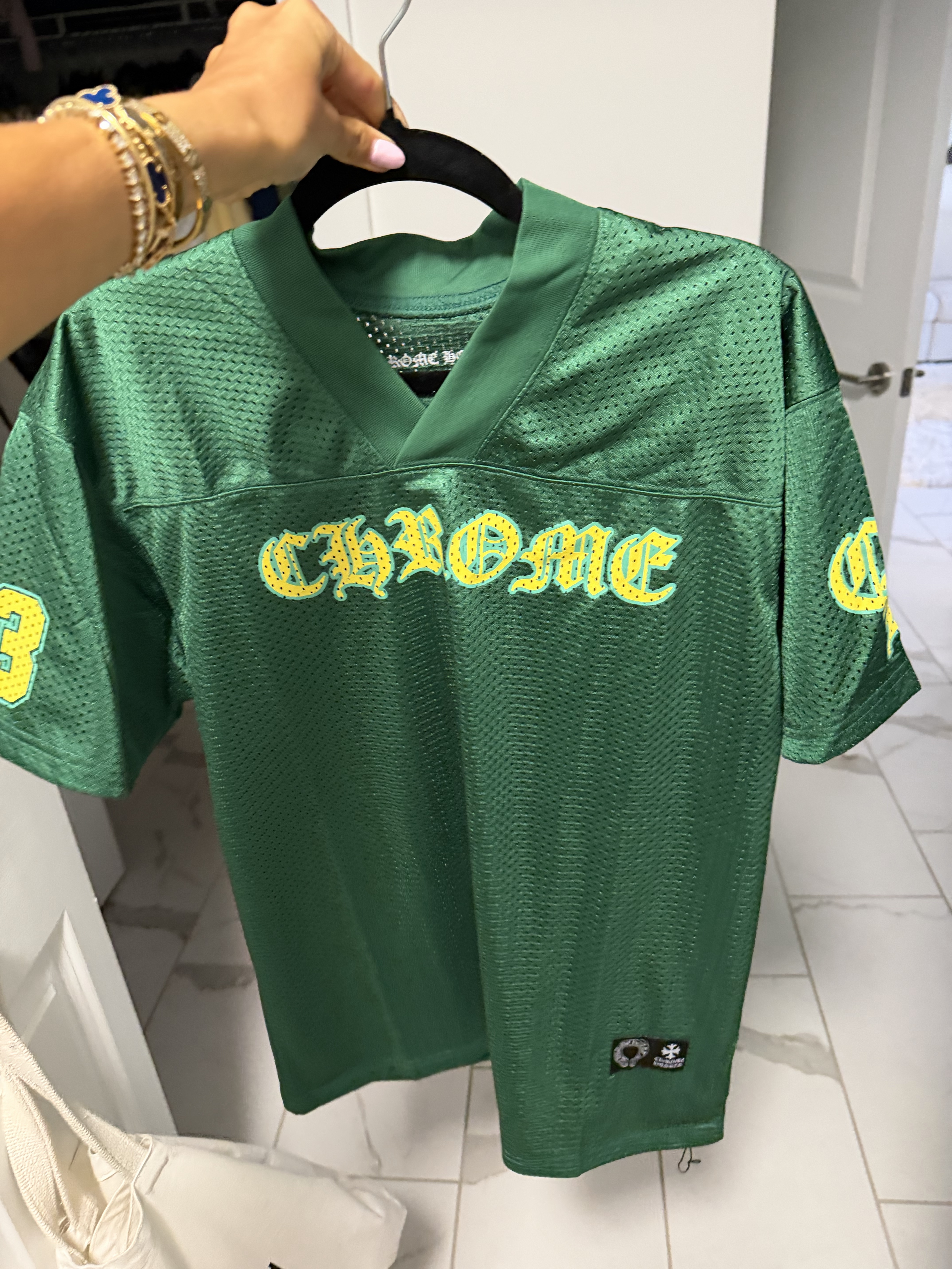 Green Mesh chrome jersey by chrome hearts - Pickle