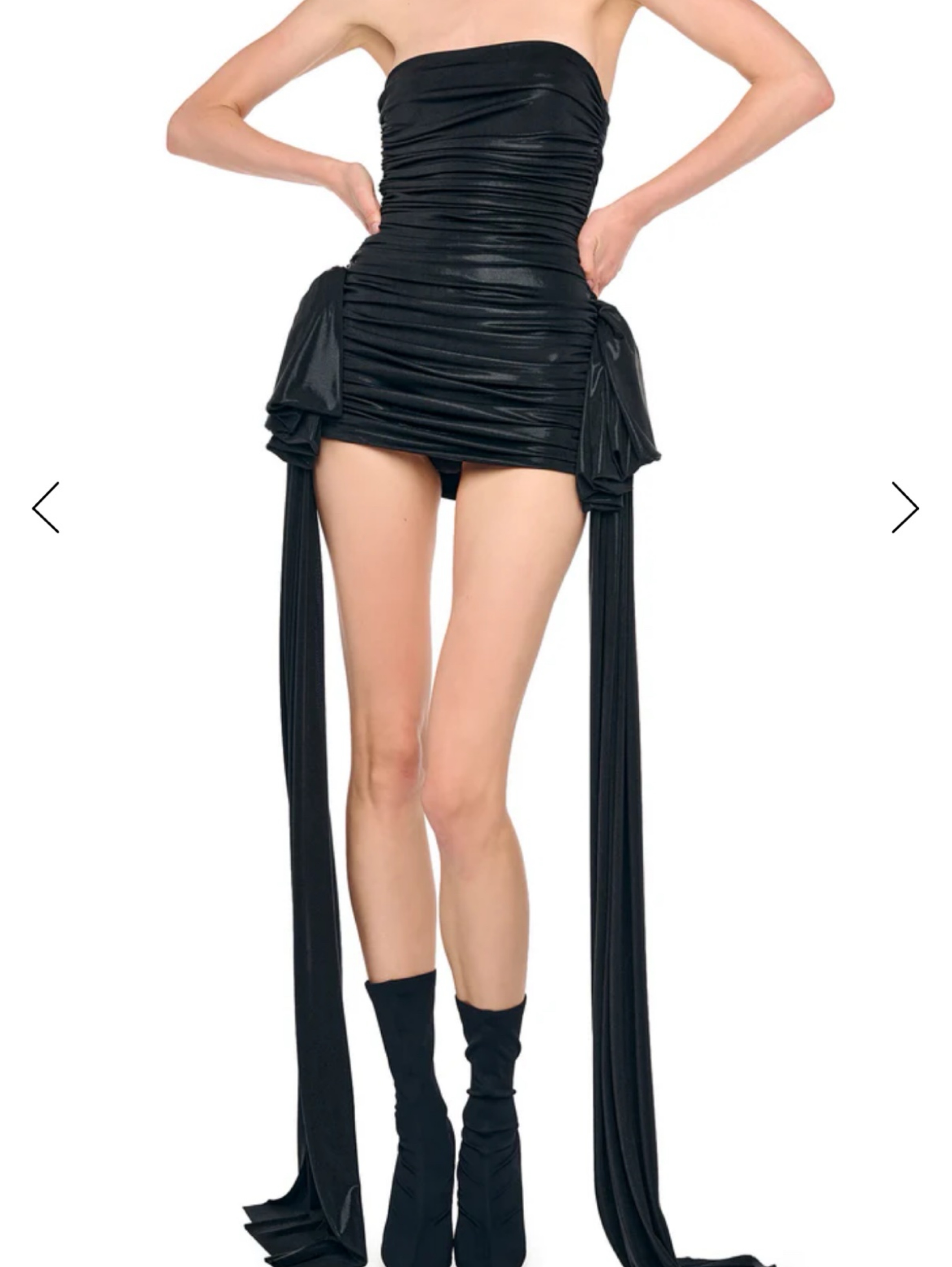 norma kamali black mini dress