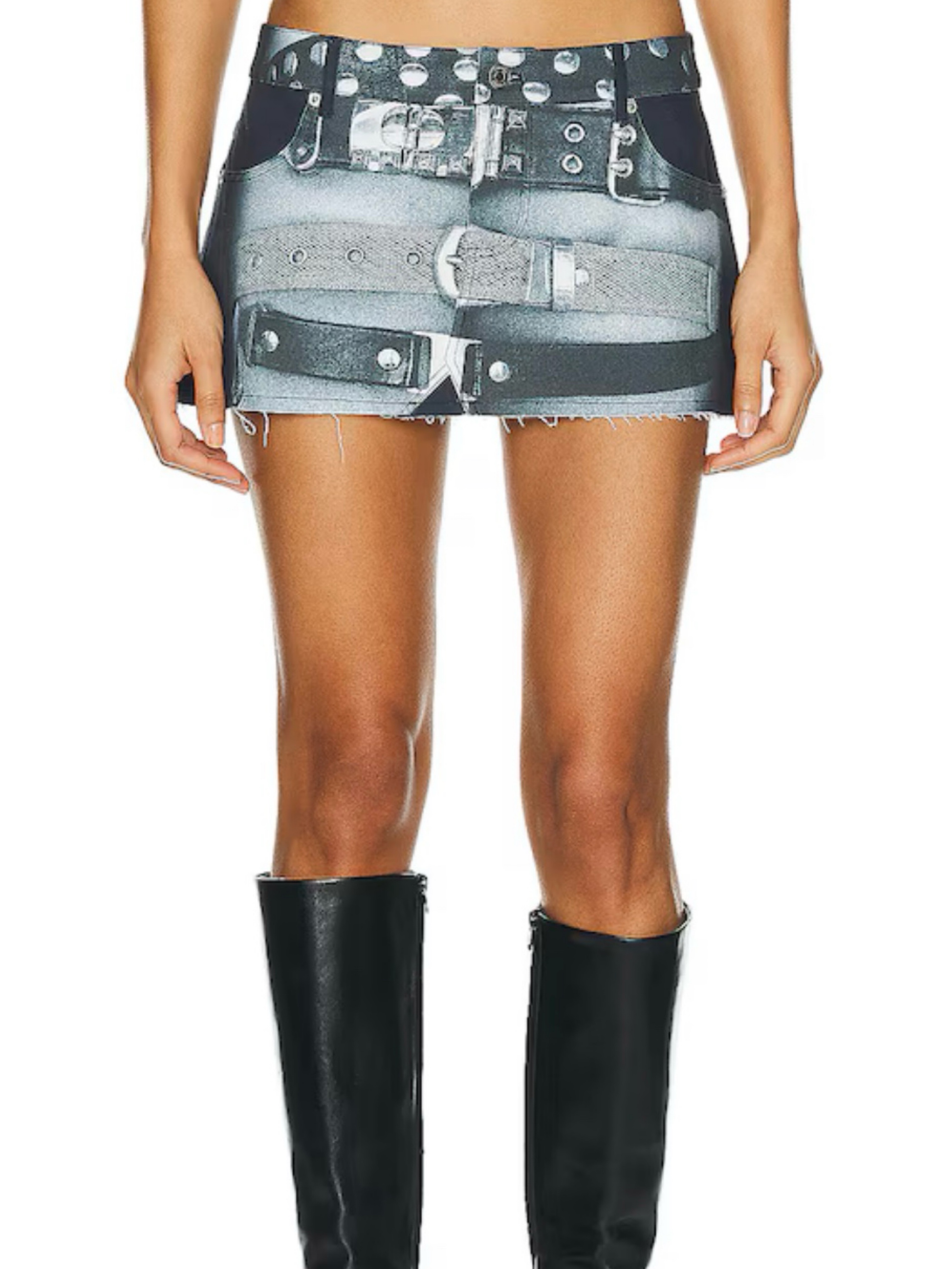 miaou mini denim skirt