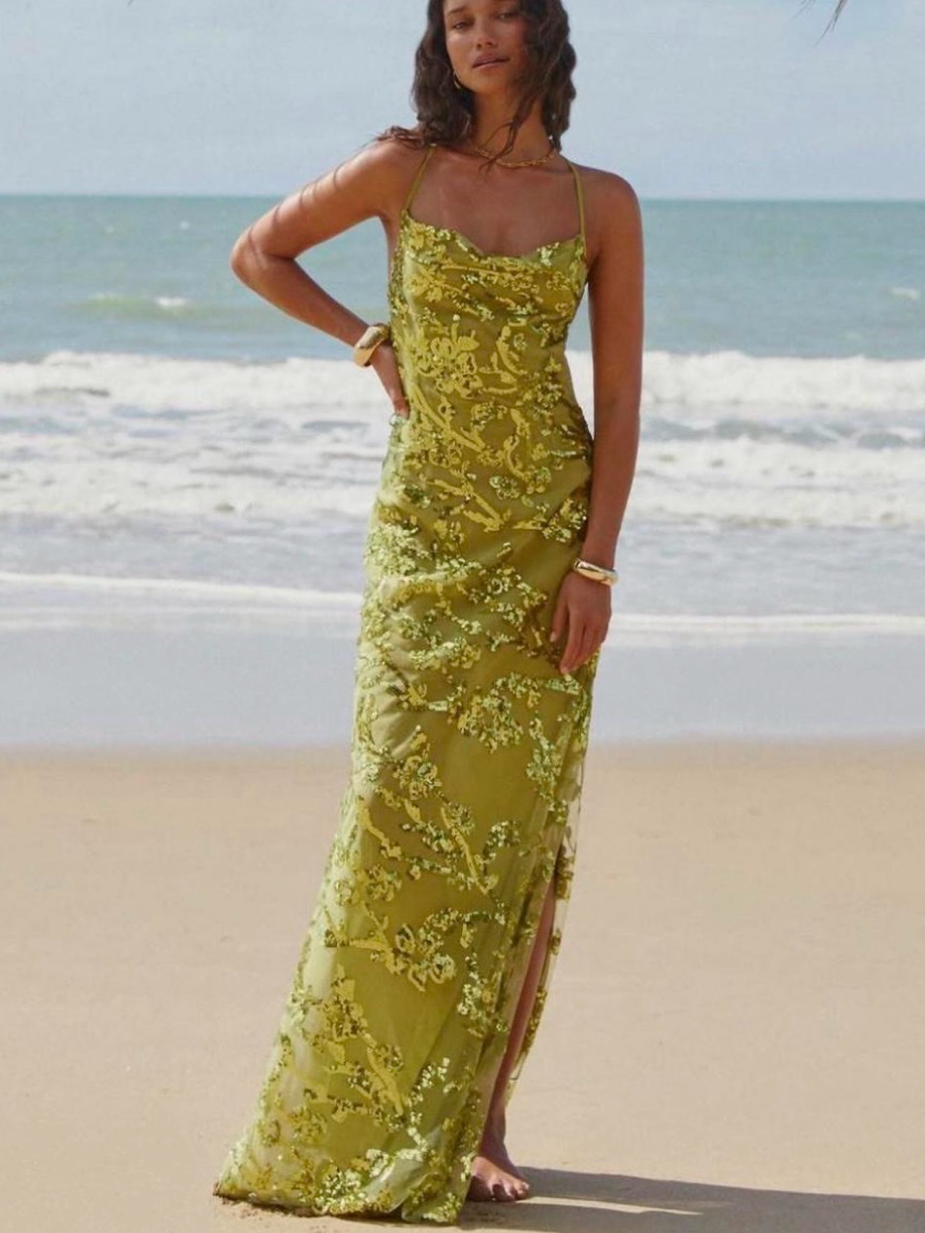 peppermayo sequin dress Gala Mini cross straps Bohemian Sequin Mini Dress -