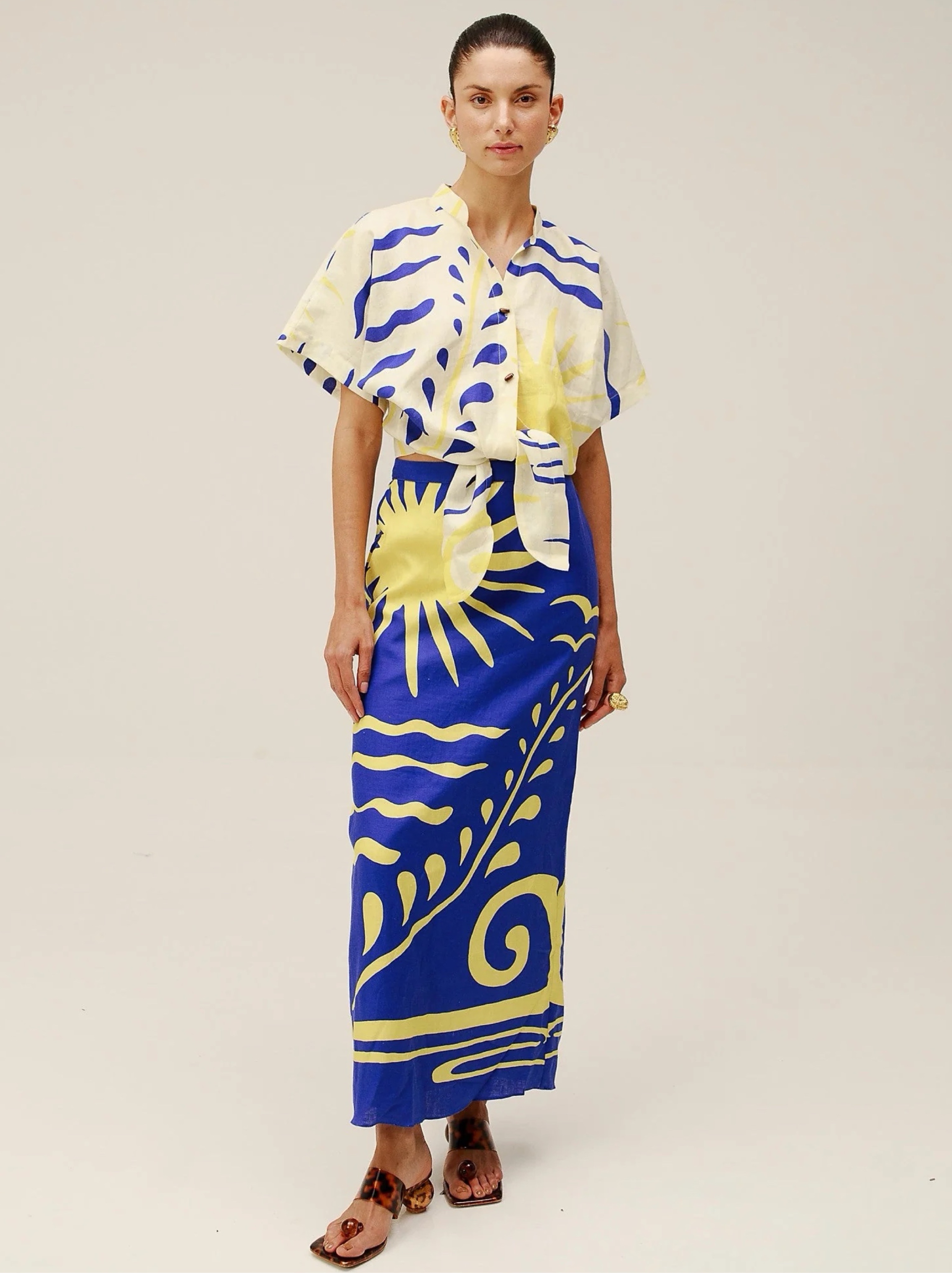 Cala de la Cruz Leroy top and Magda skirt