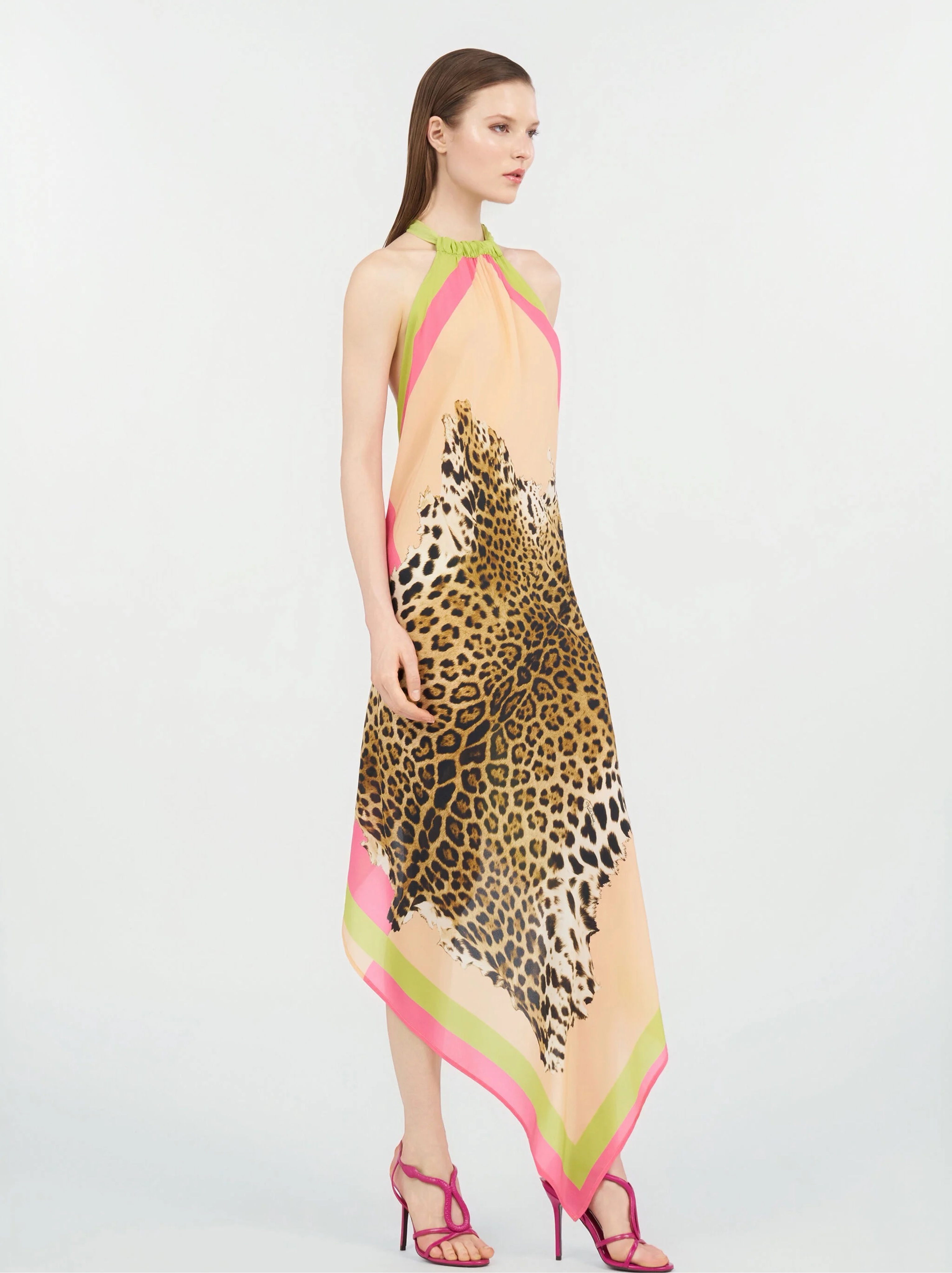 Cavalli Pop Print Silk Dress