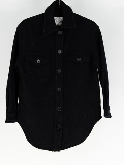 Wilfred Free Aritzia The Ganna Merino Wool Felt Button Front Shirt