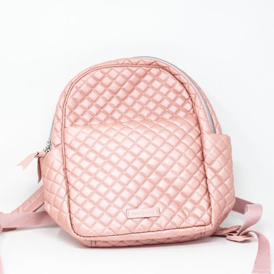 Vera Bradley Iconic Quilted Small Backpack Travel School Work Rose