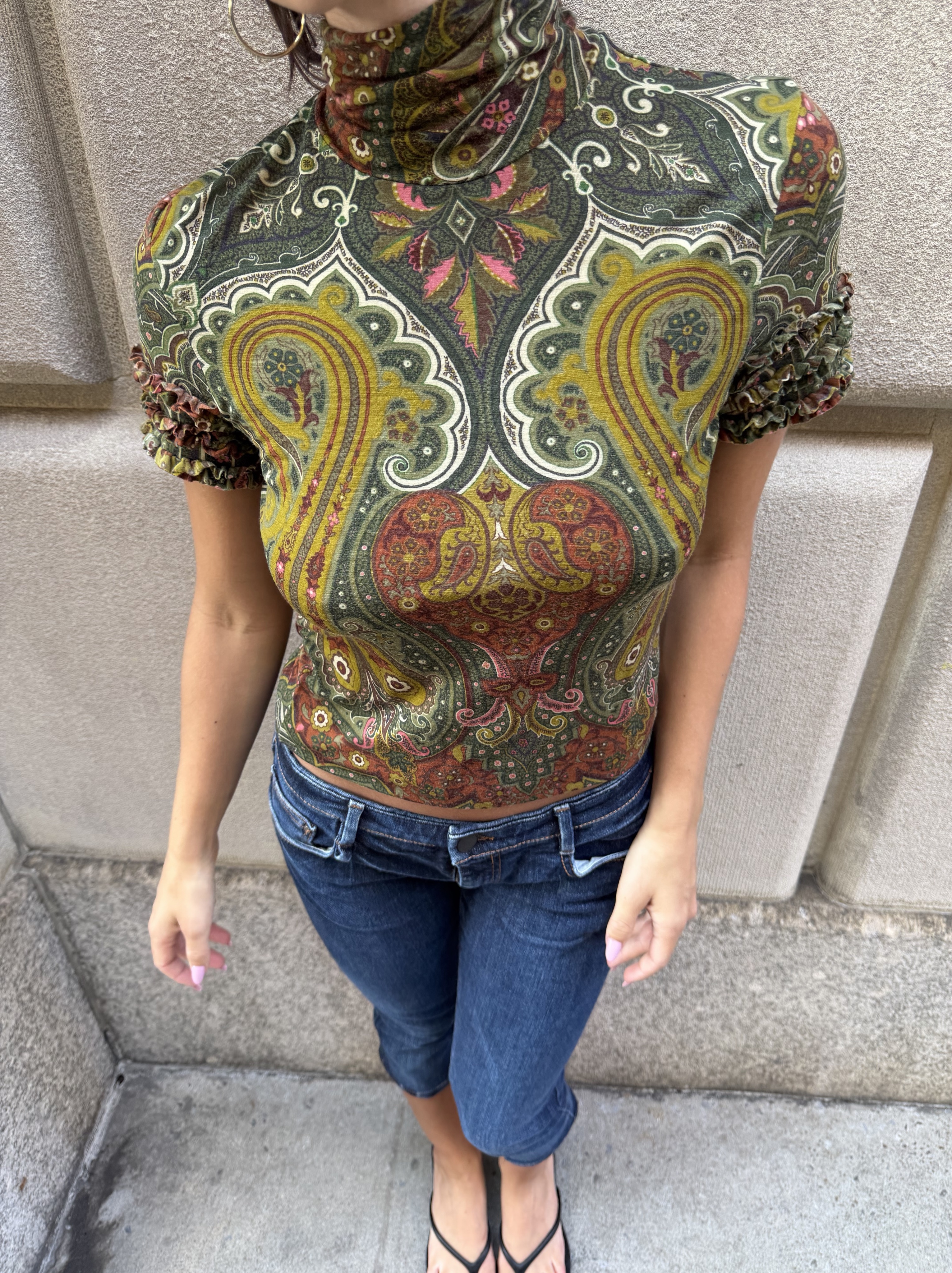 Etro Paisley Turtleneck Top
