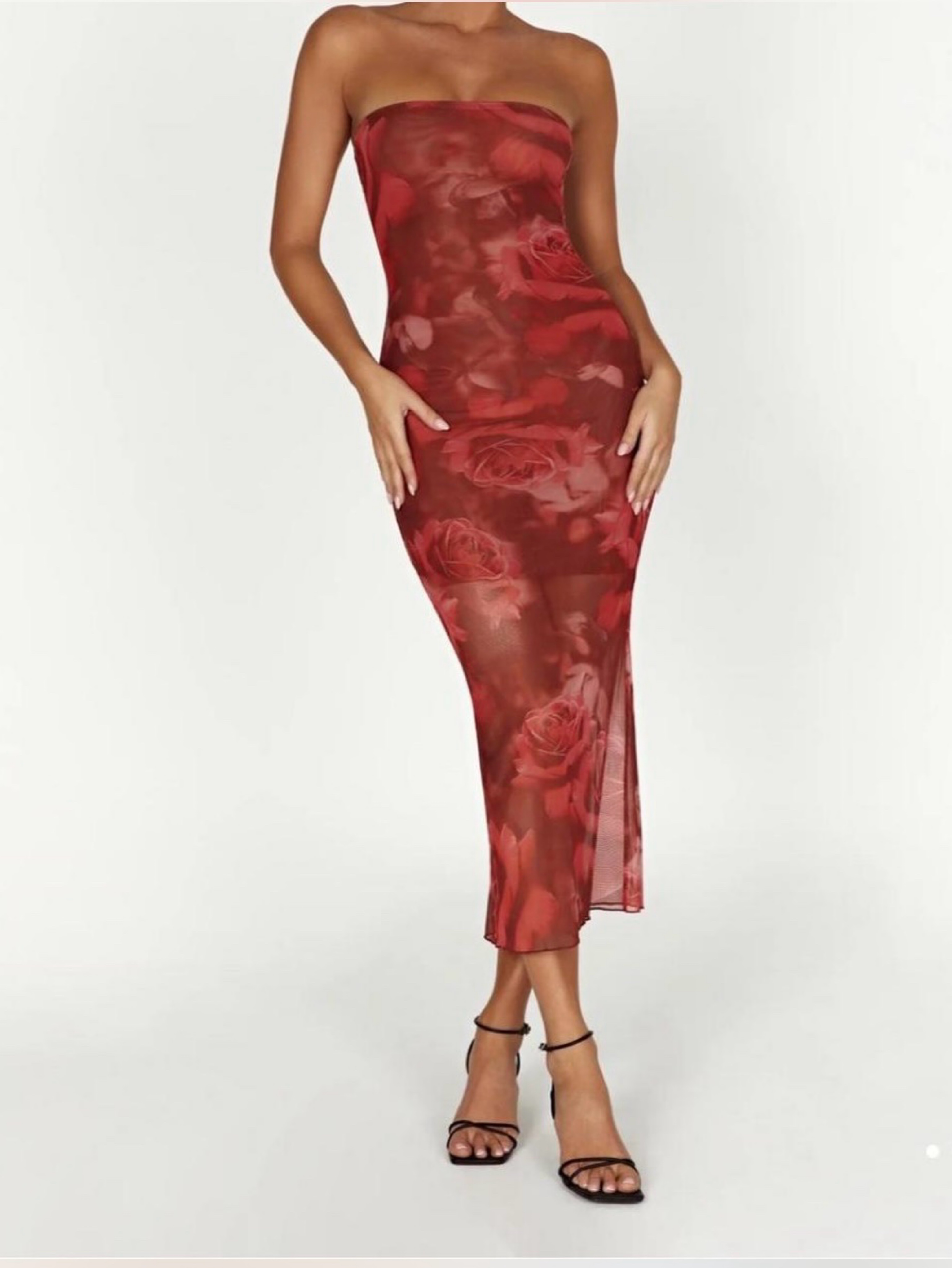 Meshki Aphrodite Midi Floral Dress