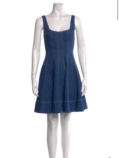 sur sweetheart neck denim mini dress by staud Change of plans, Christian tells me as soon as I get in his car We're  meeting my mum. Daisy Haites Chapter 48 : DAISY HAITES Staud Sur  sweetheart-neck denim mini dress Chlo
