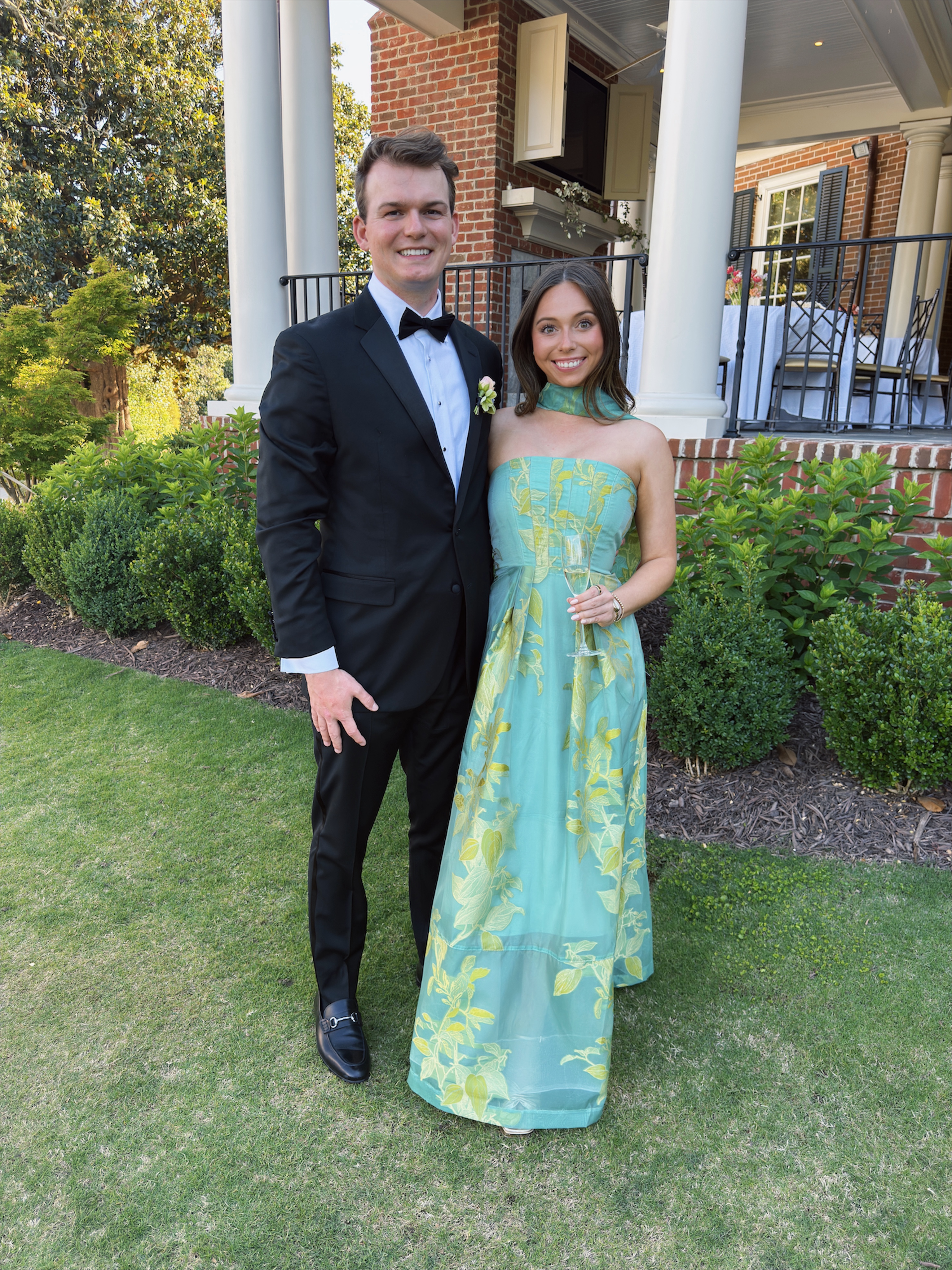 abbey glass dress Charming A Line Cowl Neck Sage Green Silk Satin Long Prom Dresses with Slit  AB081521 – Anniebride main image 1