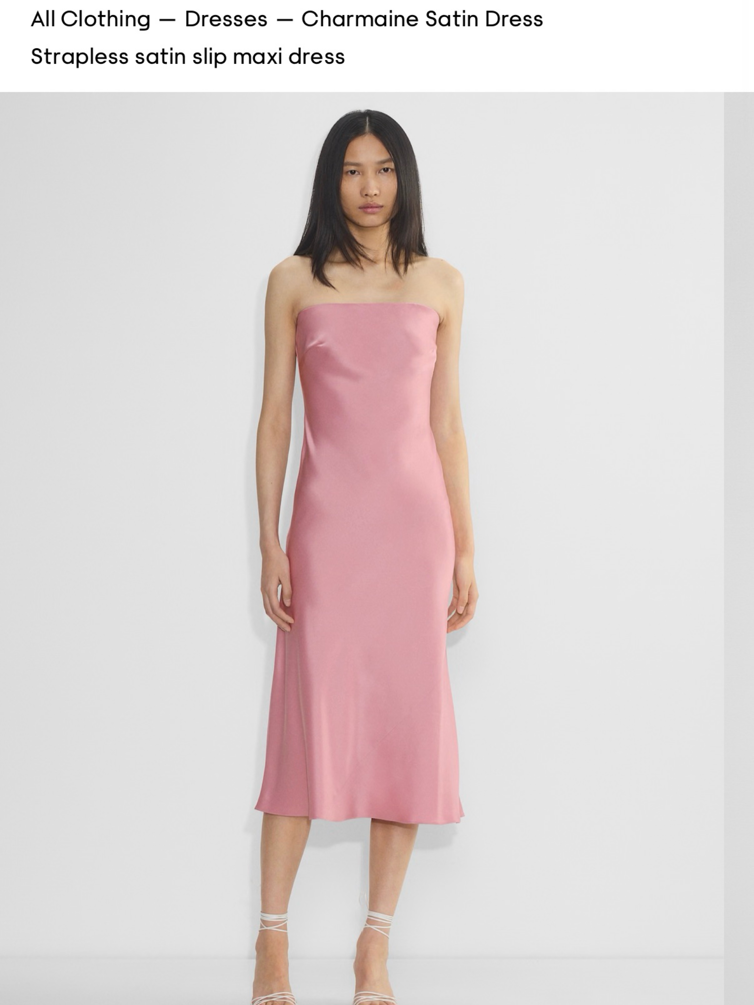 wilfred pink dress Aritzia Wilfred Charmaine Satin Dress Tart Pink by Aritzia