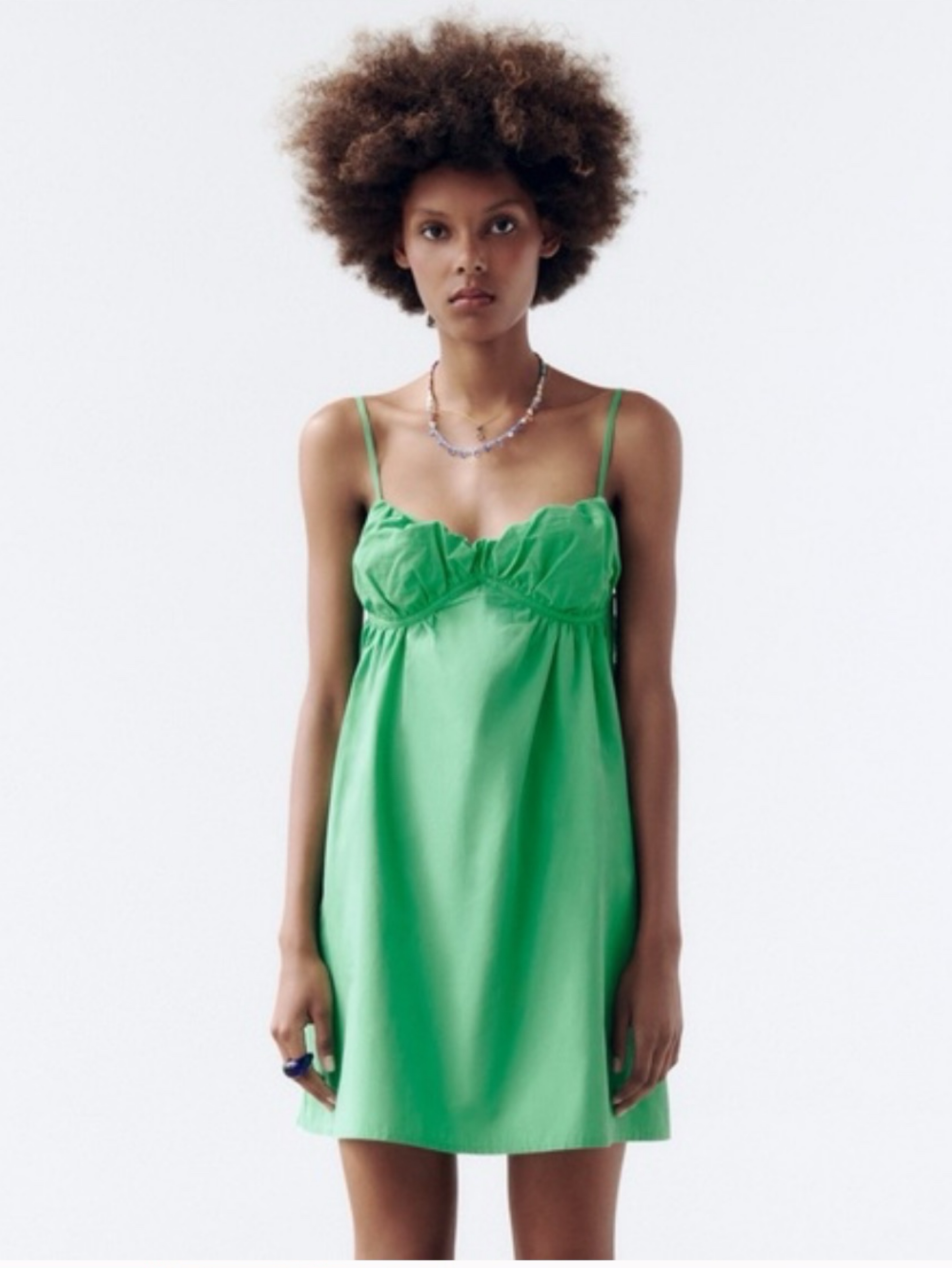 zara green short dress Zara Green Bubble Mini Dress by Zara
