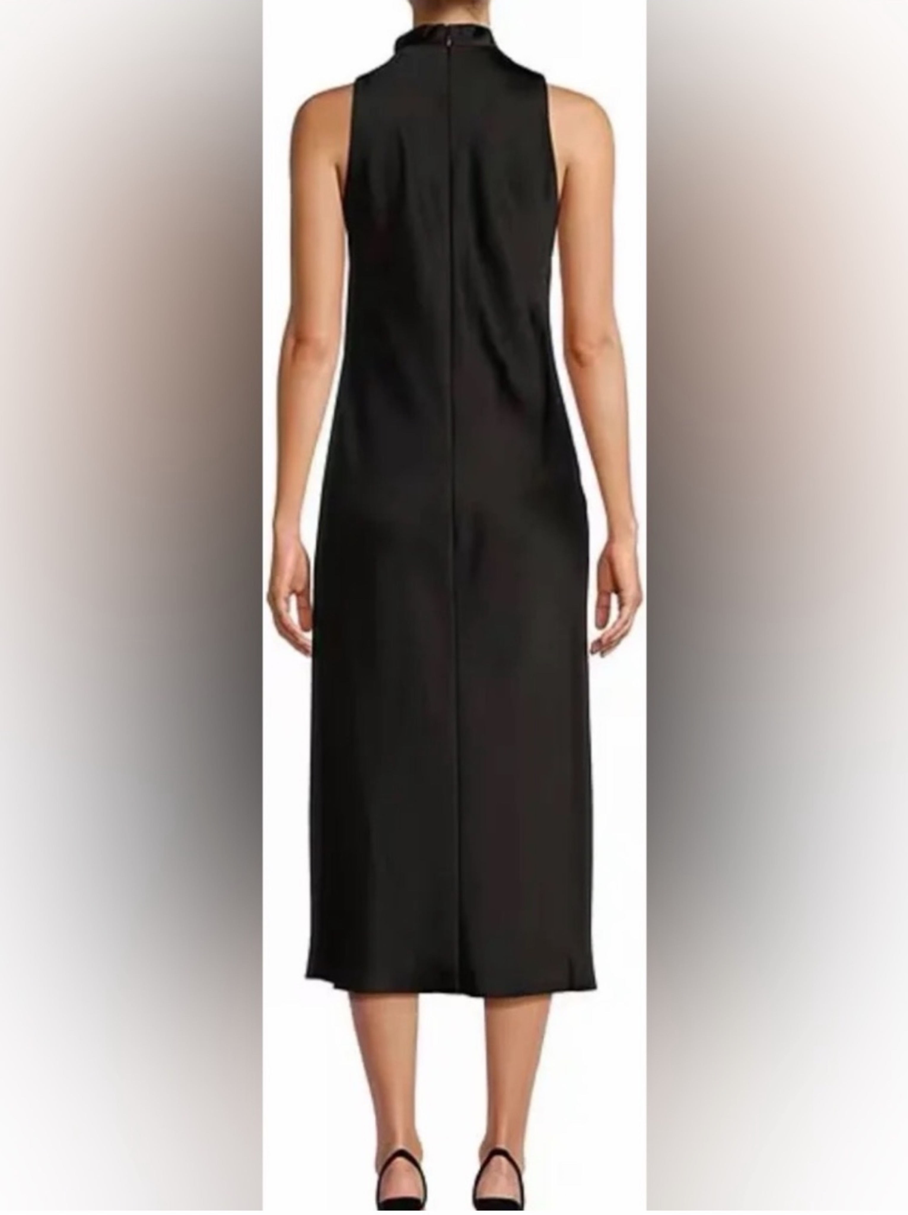 antonio melani black dress ANTONIO MELANI Black Geometric Sleeveless A-Line Dress Size 12