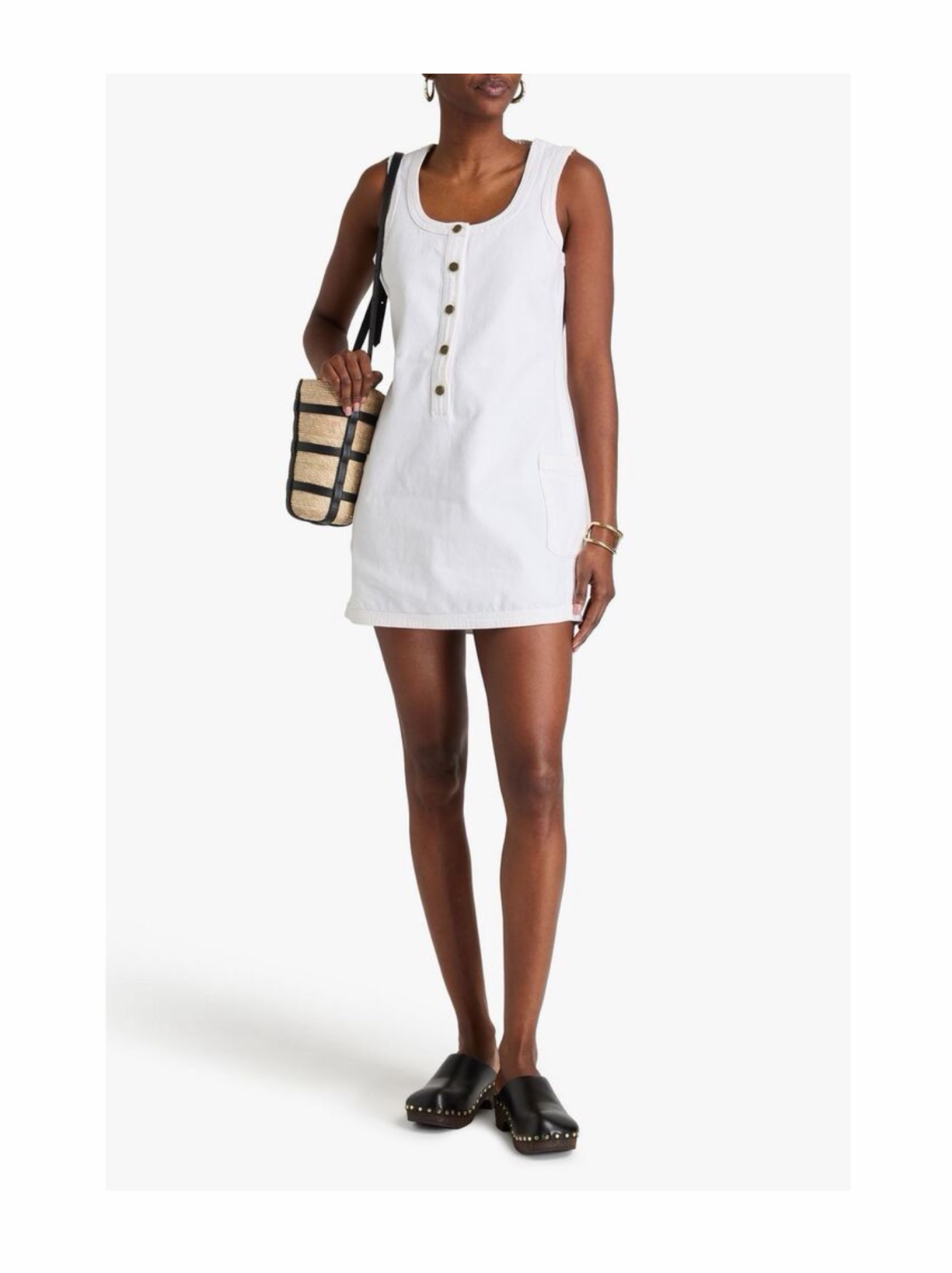 frame white denim dress Frame