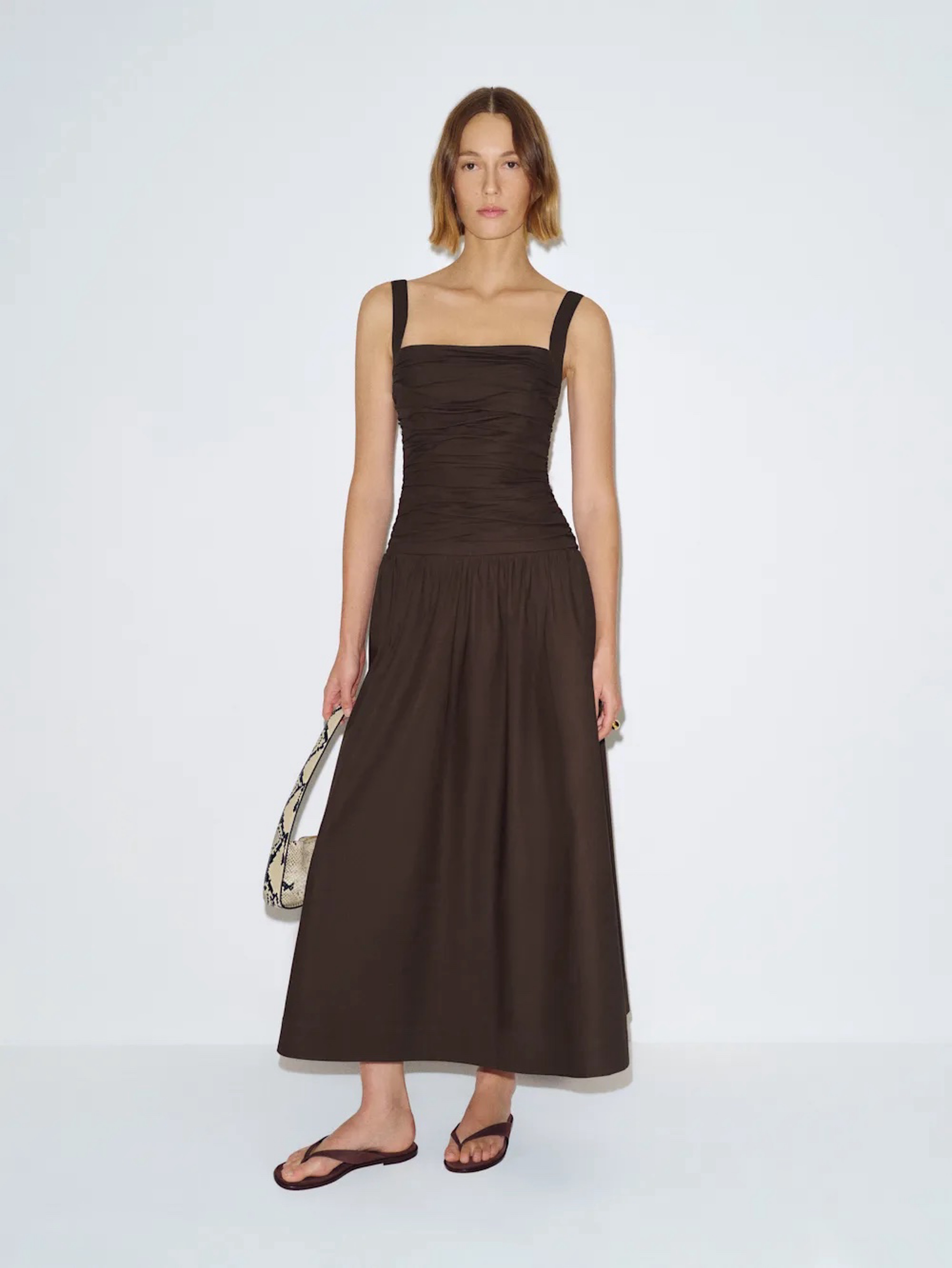 Reformation Nesta Brown Dress by Reformation - Pickle