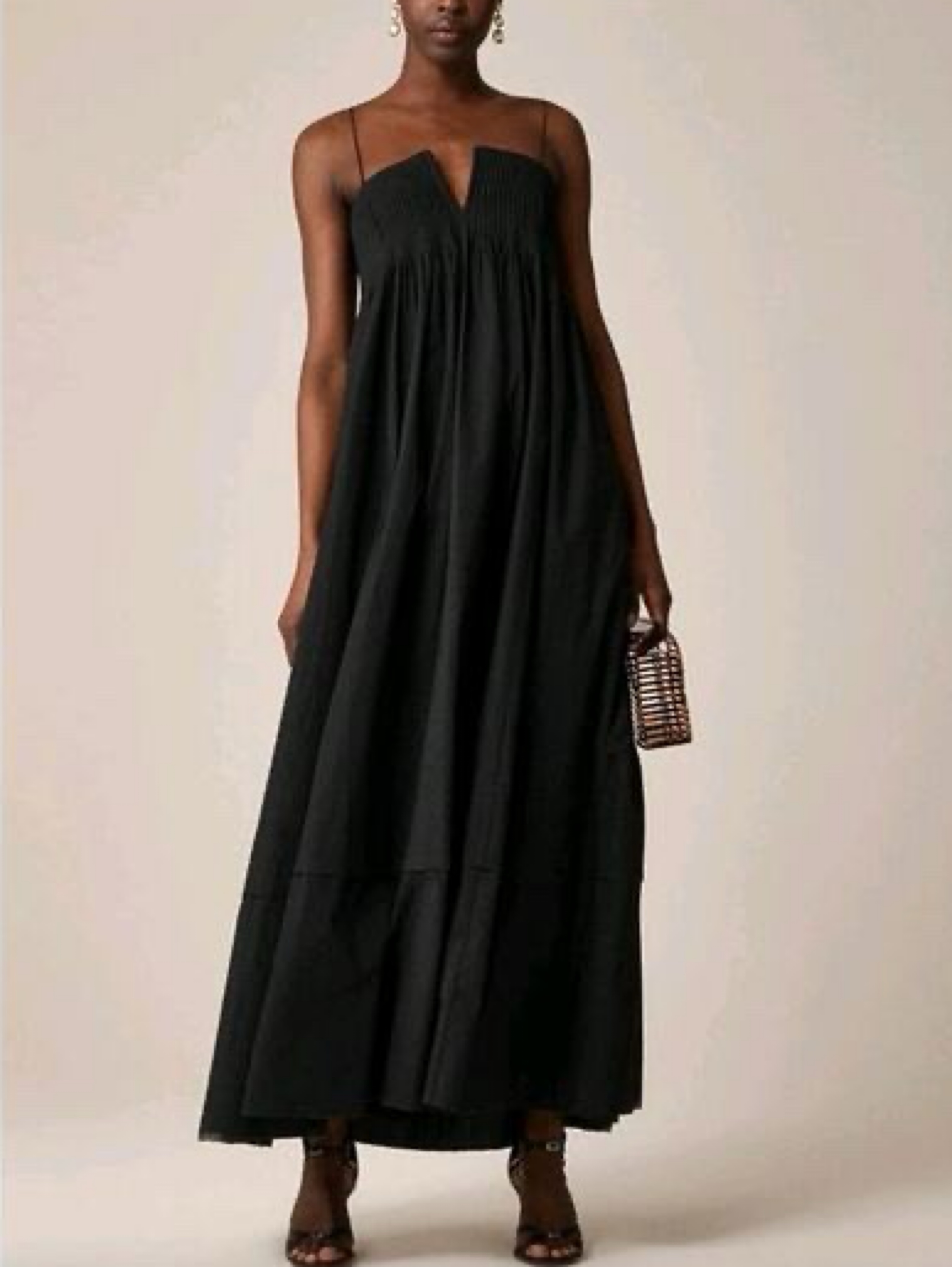 J. Crew Collection Strapless Notched Maxi Dress