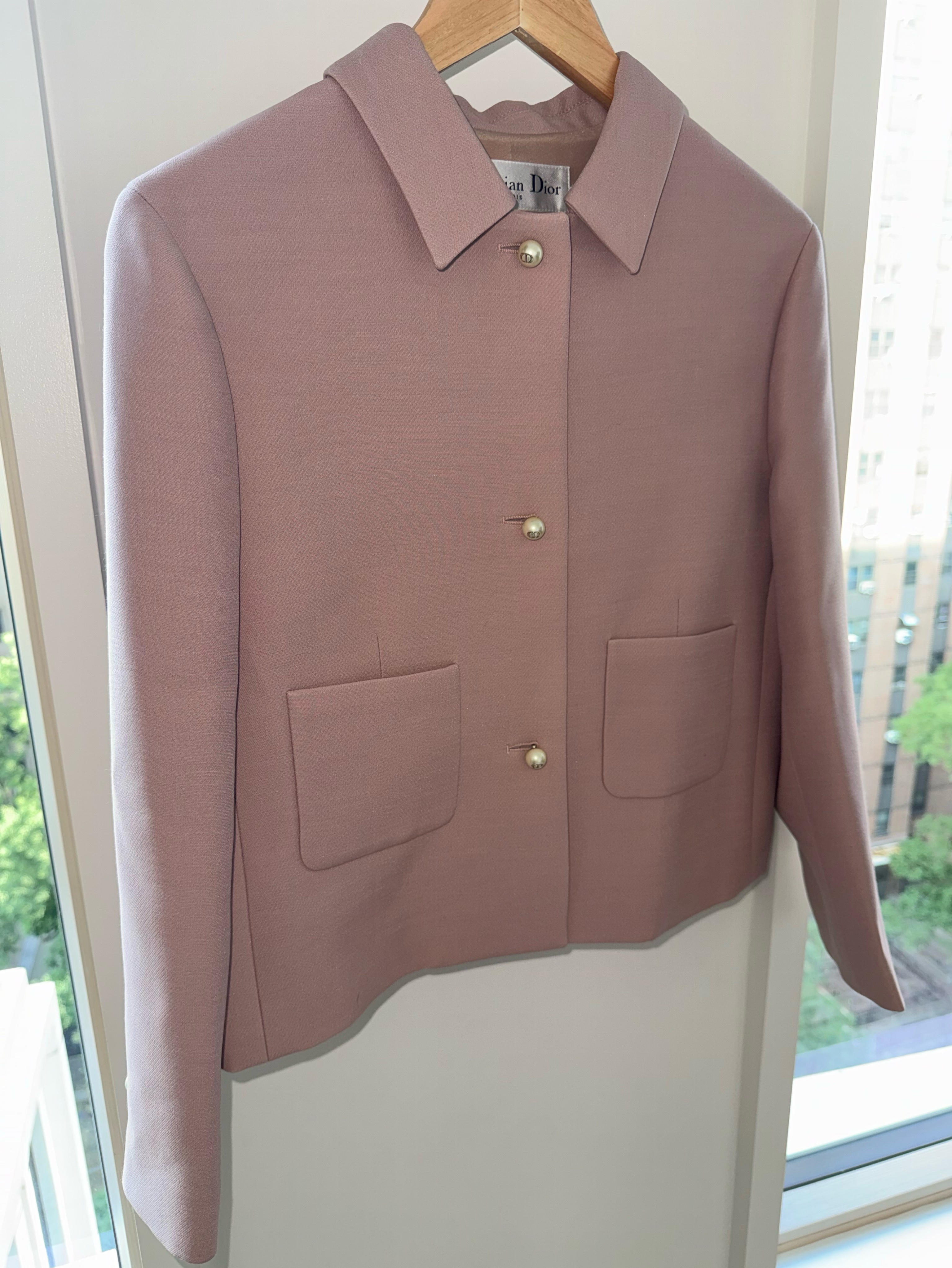 Christian Dior Cropped Wool and Silk Jacket