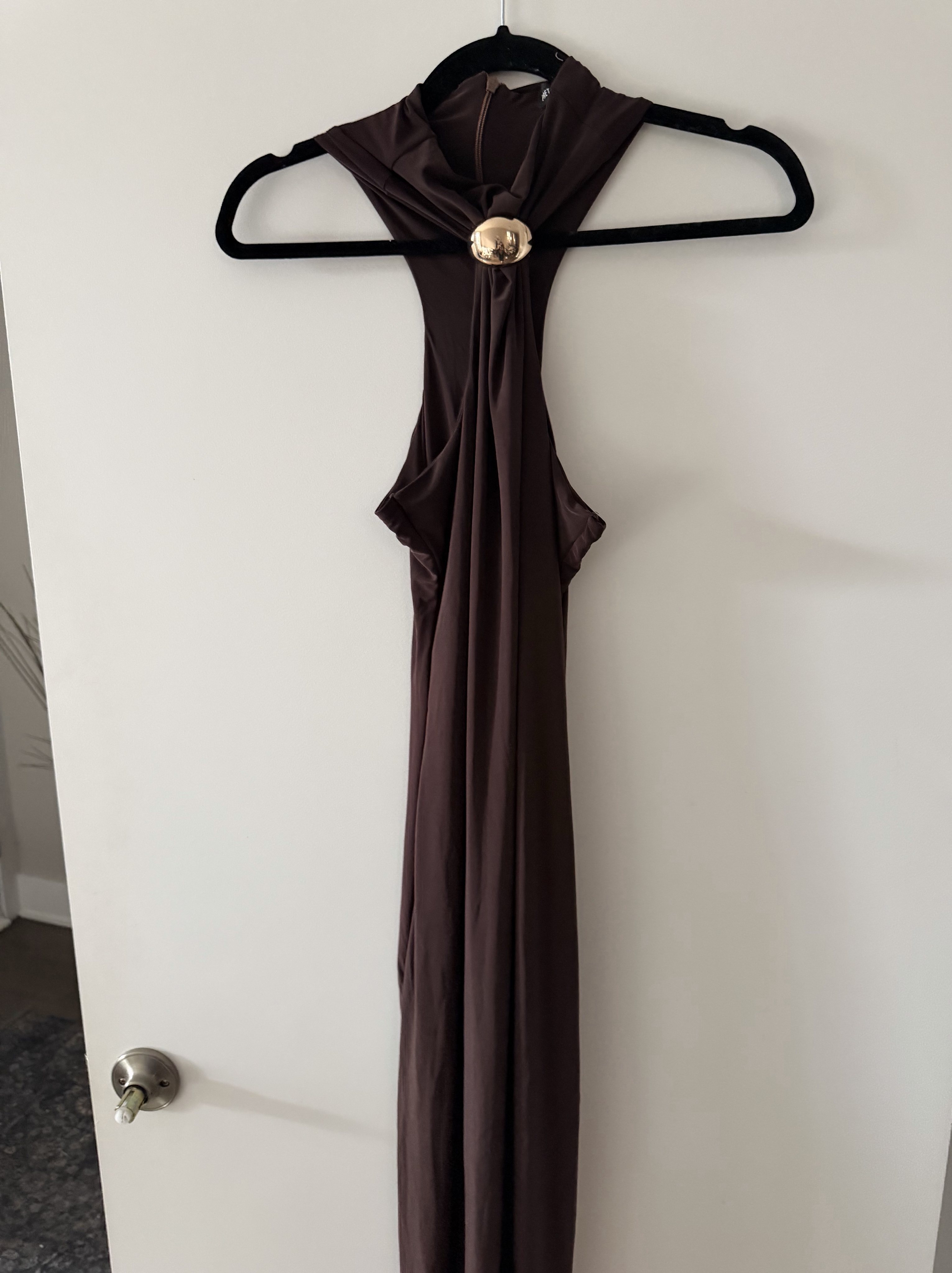 pale brown dress Mona Dusty light Size CN/US:M / 4~6 leadtime:3-5 Weeks ASOS EDITION sheer disc Maxi dresses The flattering