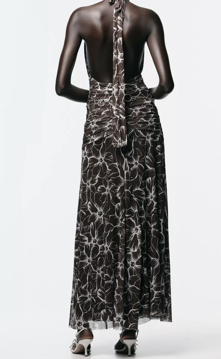 Zara Halter Printed Tulle Maxi Dress by Zara - Pickle Zara Halter Printed Tulle Maxi Dress by Zara - Pickle