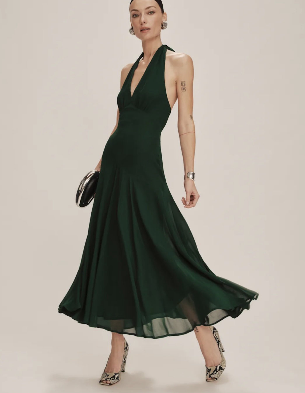 reformation green midi dress Reformation Emersyn Dress in Green