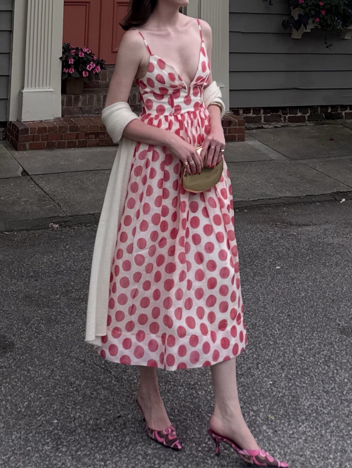 cara cara pink dress CARA CARA Nicola Midi Dress in Tropical Harvest Pink