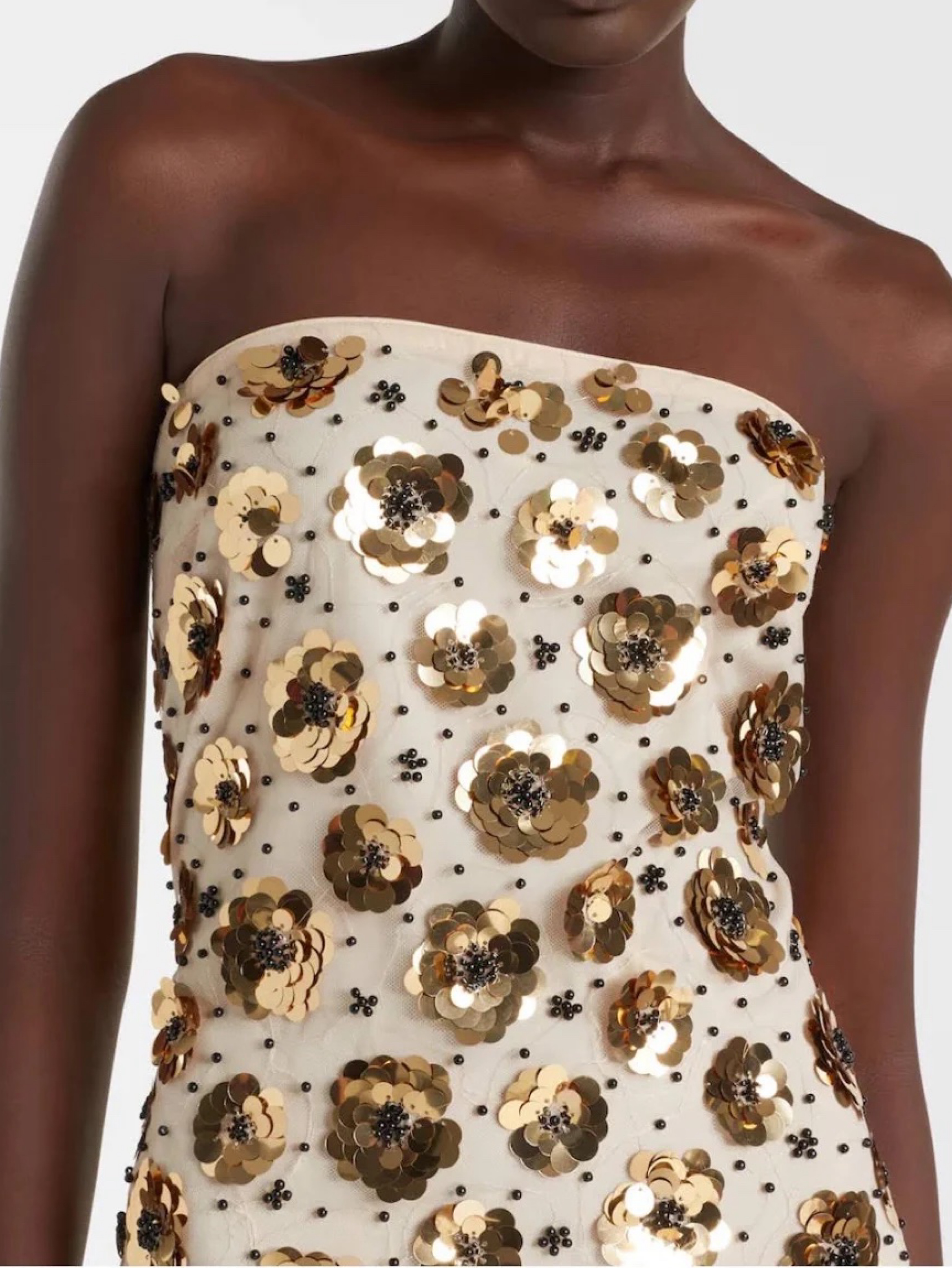 Mytheresa Rotate Sequined Strapless Midi Dress