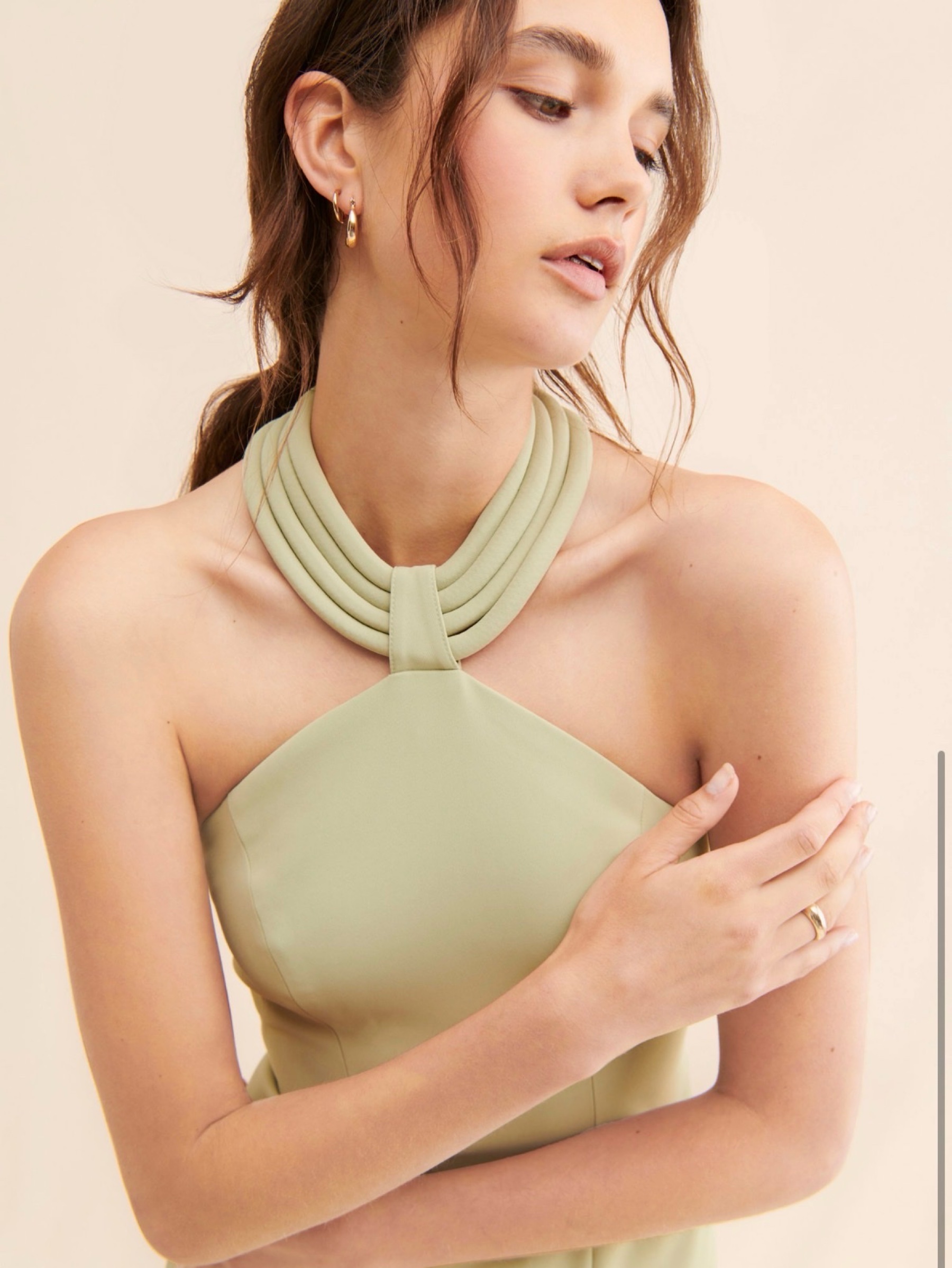 ronny kobo green halter dress Lenox by Ronny Kobo styleattribute-prairie styles