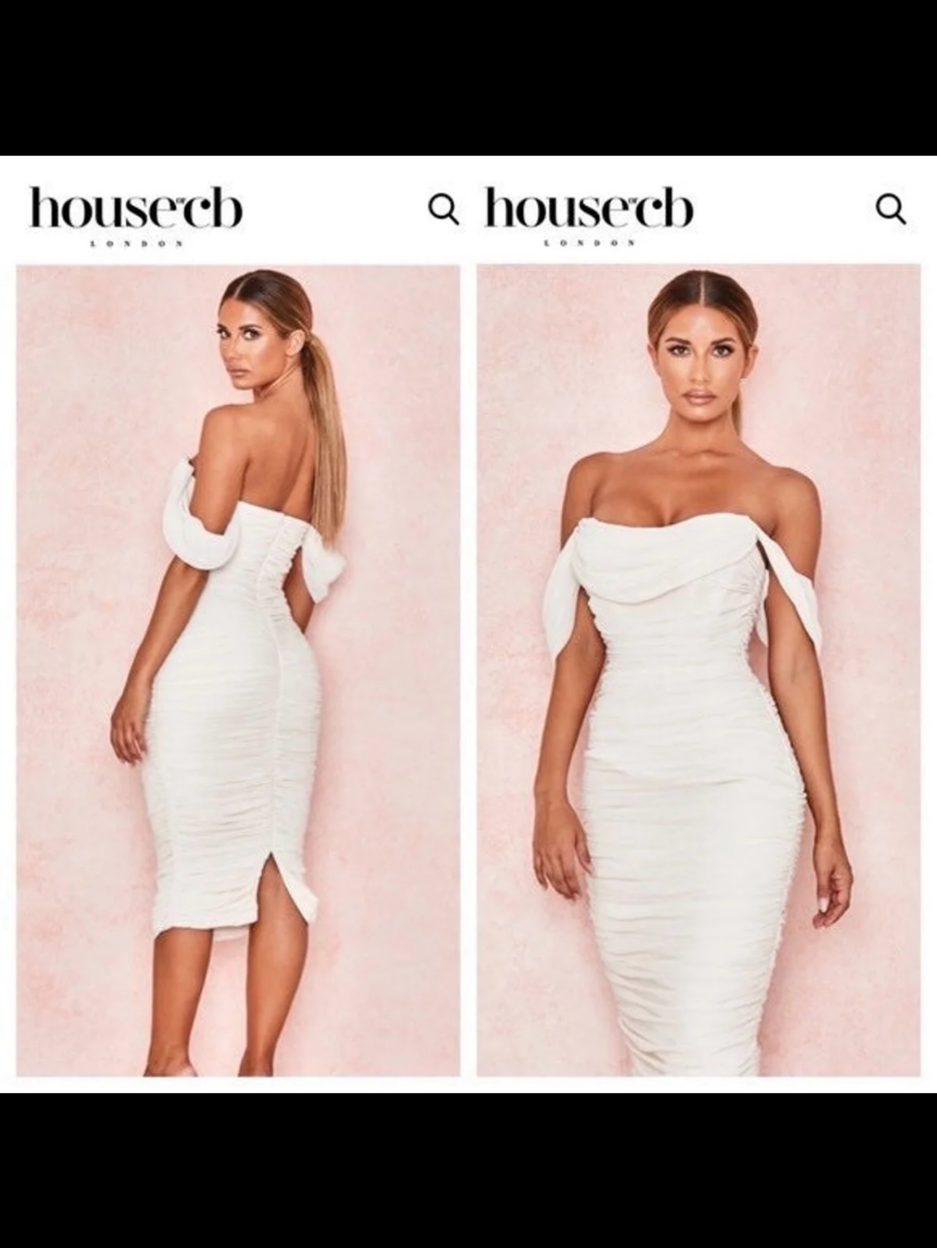 house of cb white ruched dress Alexia White Ruched Midi Dress
