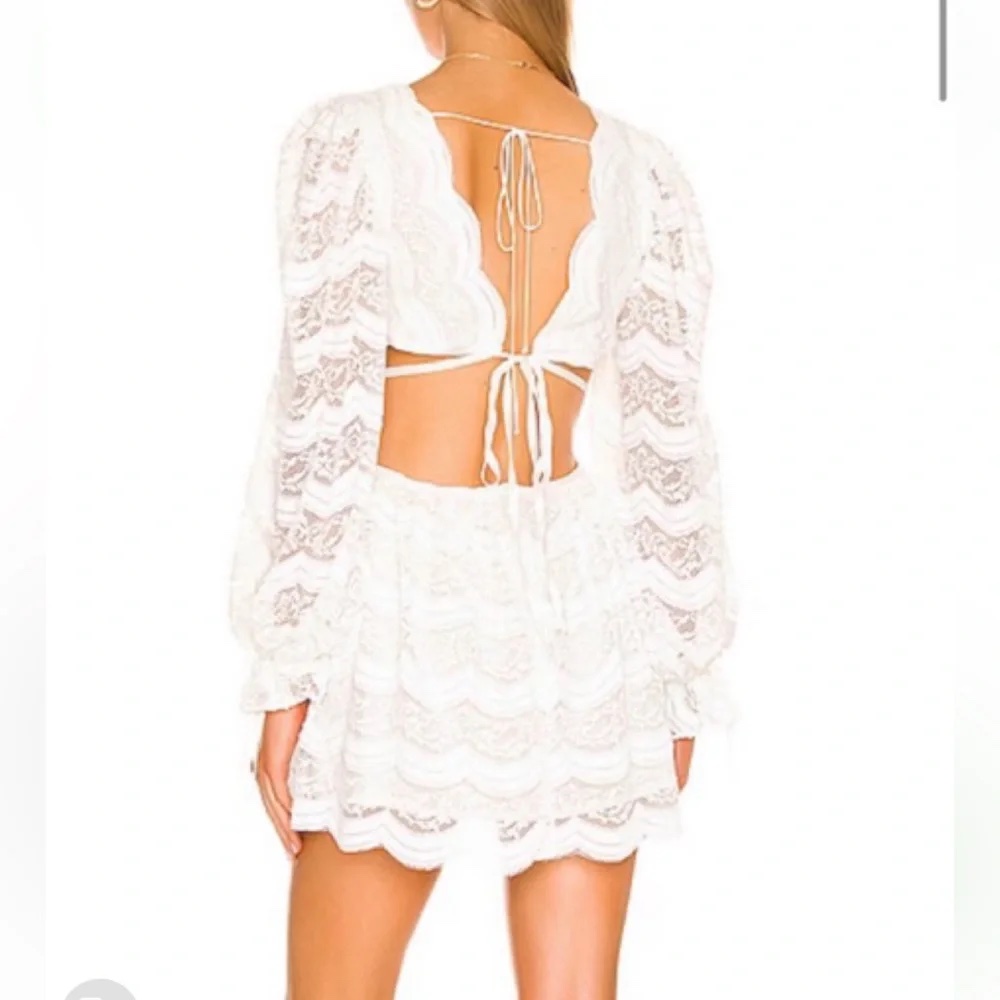 For Love & Lemons Mimi Long Sleeve Mini Dress by For Love & Lemons - Pickle