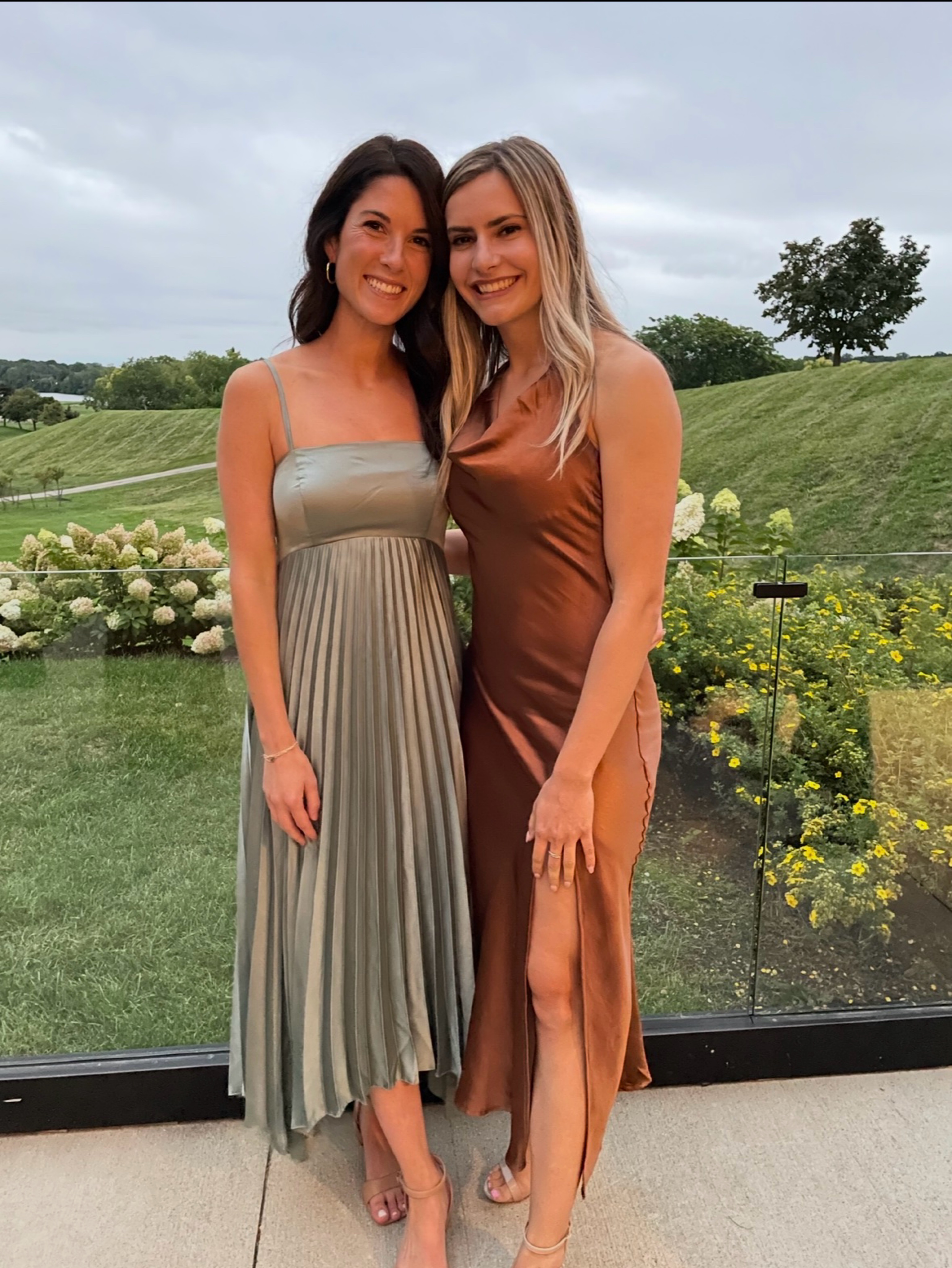 cognac bridesmaid dresses Cognac Bridesmaid Dress Matte Satin Size Large
