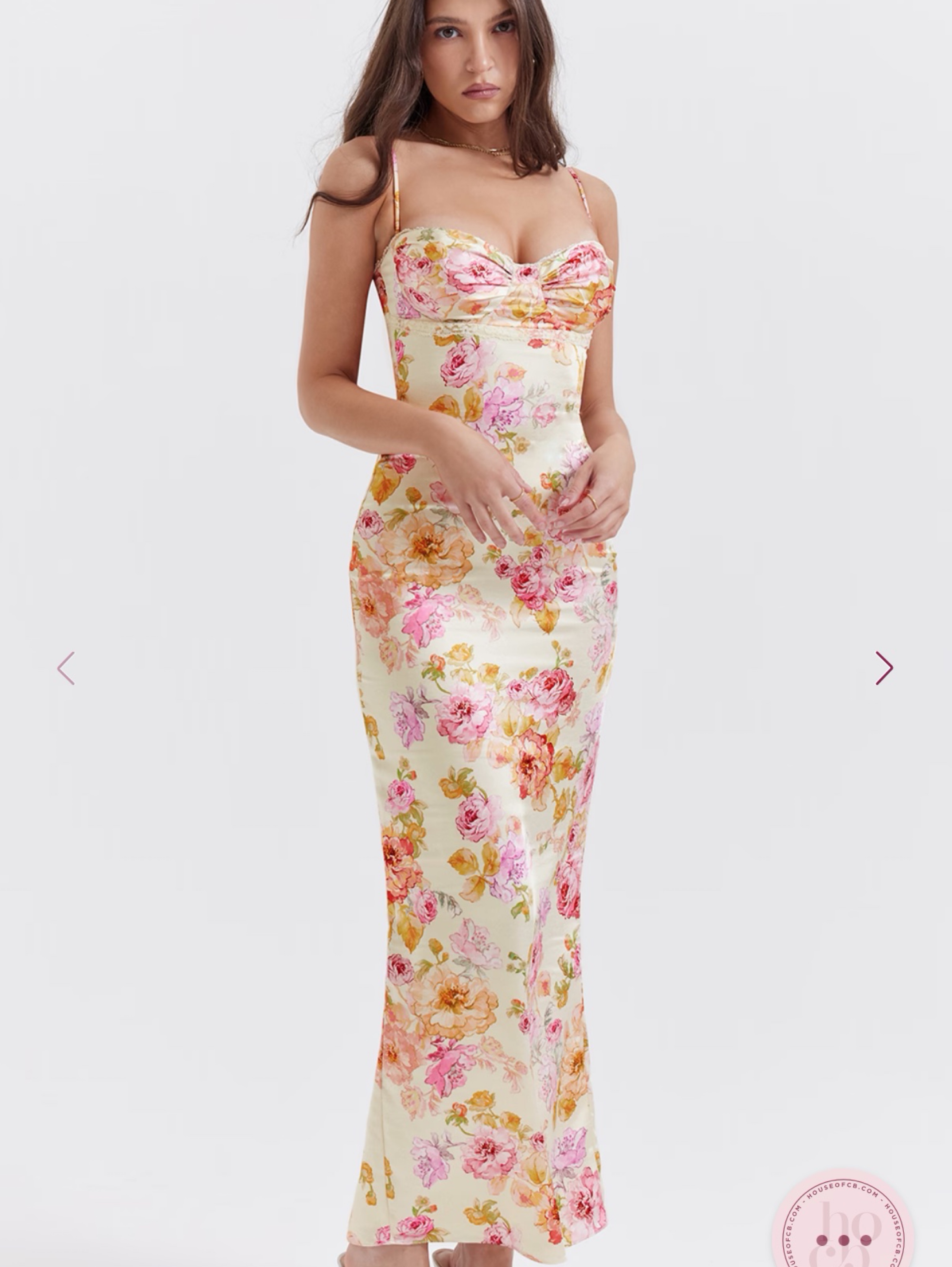 josefina floral bustier bodice stretch satin body-con dress TOPSFORDAYS on LTK