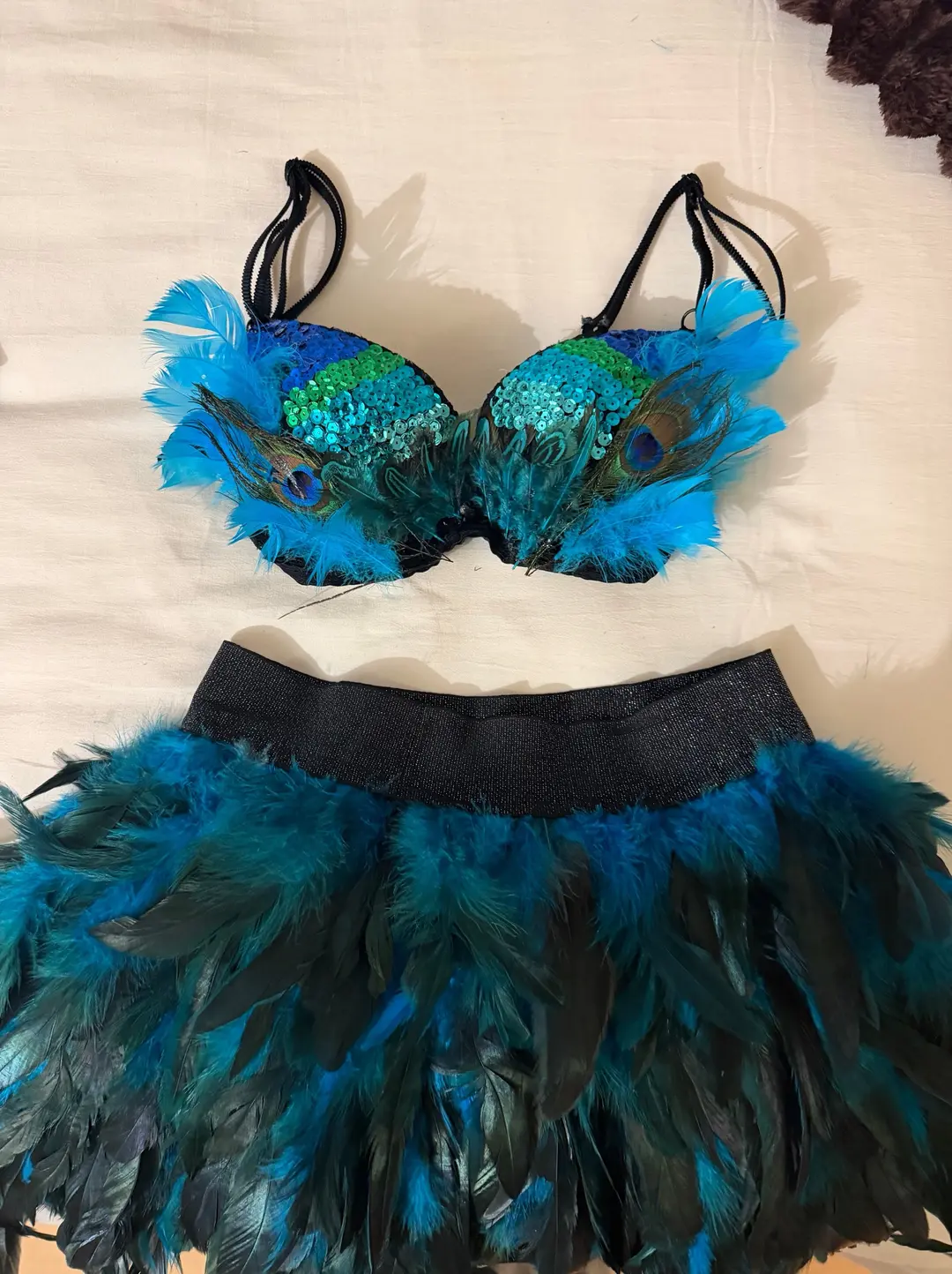 Personalized by Mei Blue halloween peacock costume, photo 2 of 4