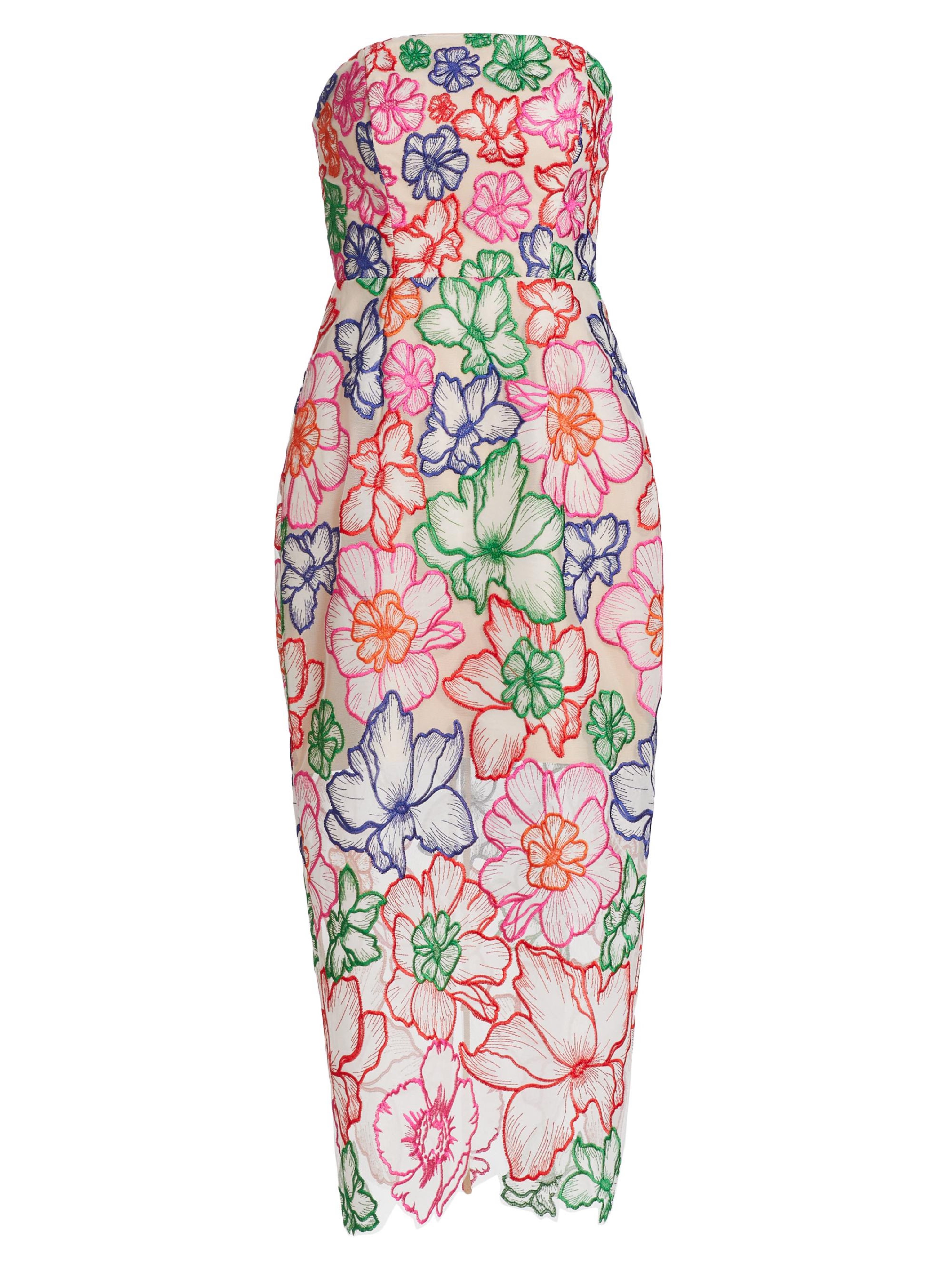 milly floral embroidered dress Ceri Embroidered Mini Dress in White Multi