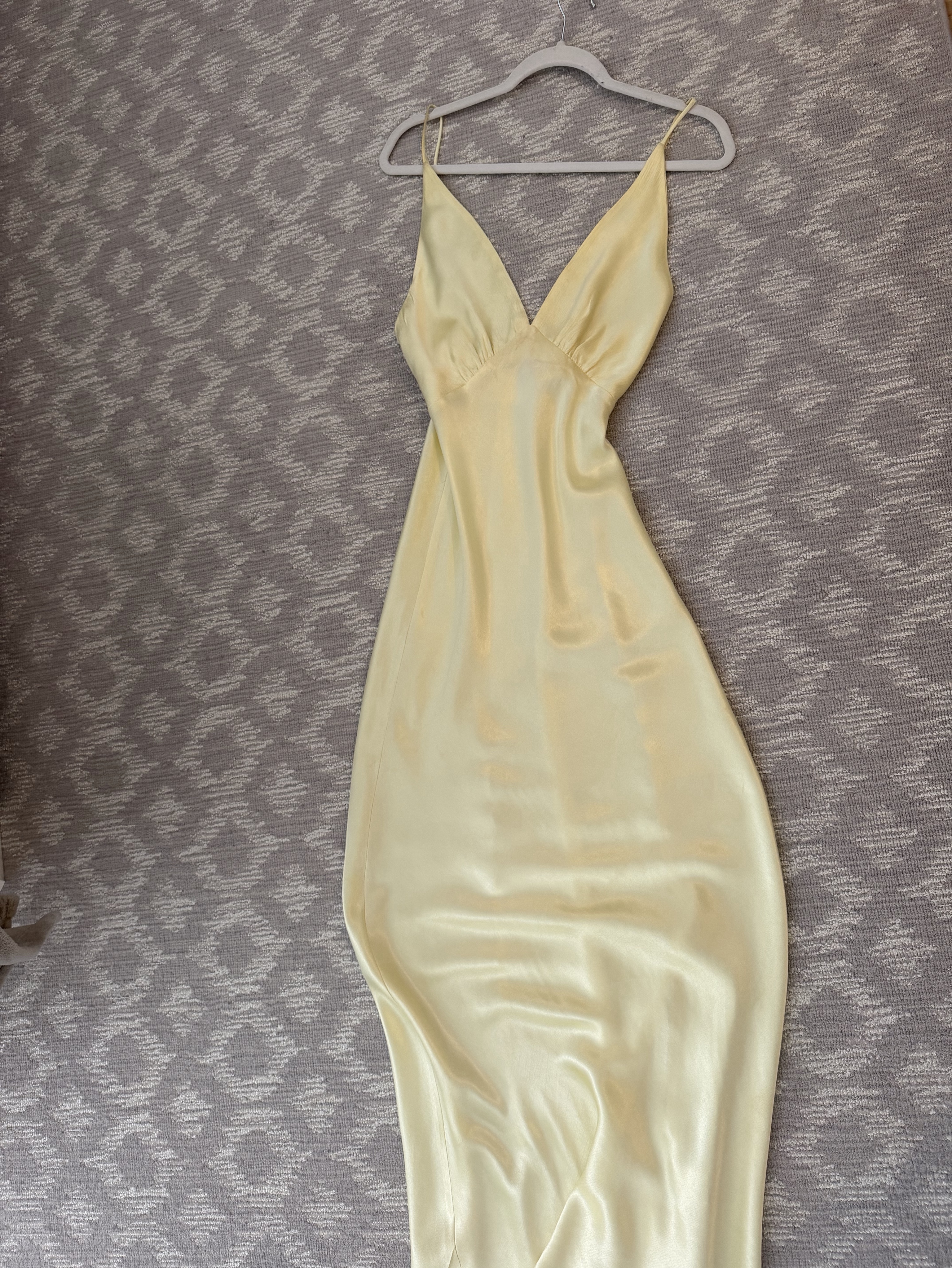 bec and bridge yellow dress Dreamer Maxi in Ice height 179cm Lunetta Asym Dress in Ice