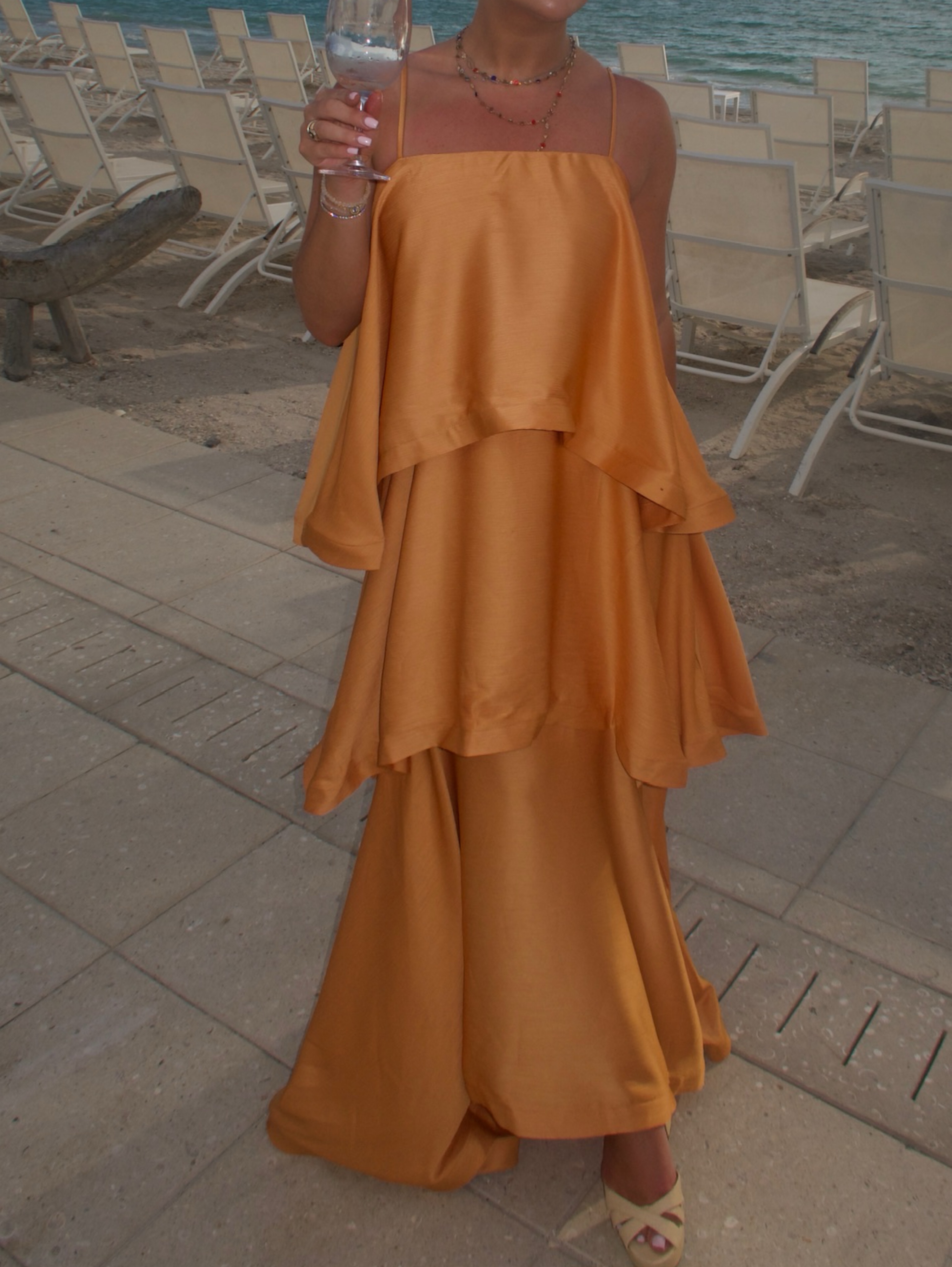 orange tilly dress Orange Tilly Ruffle Dress