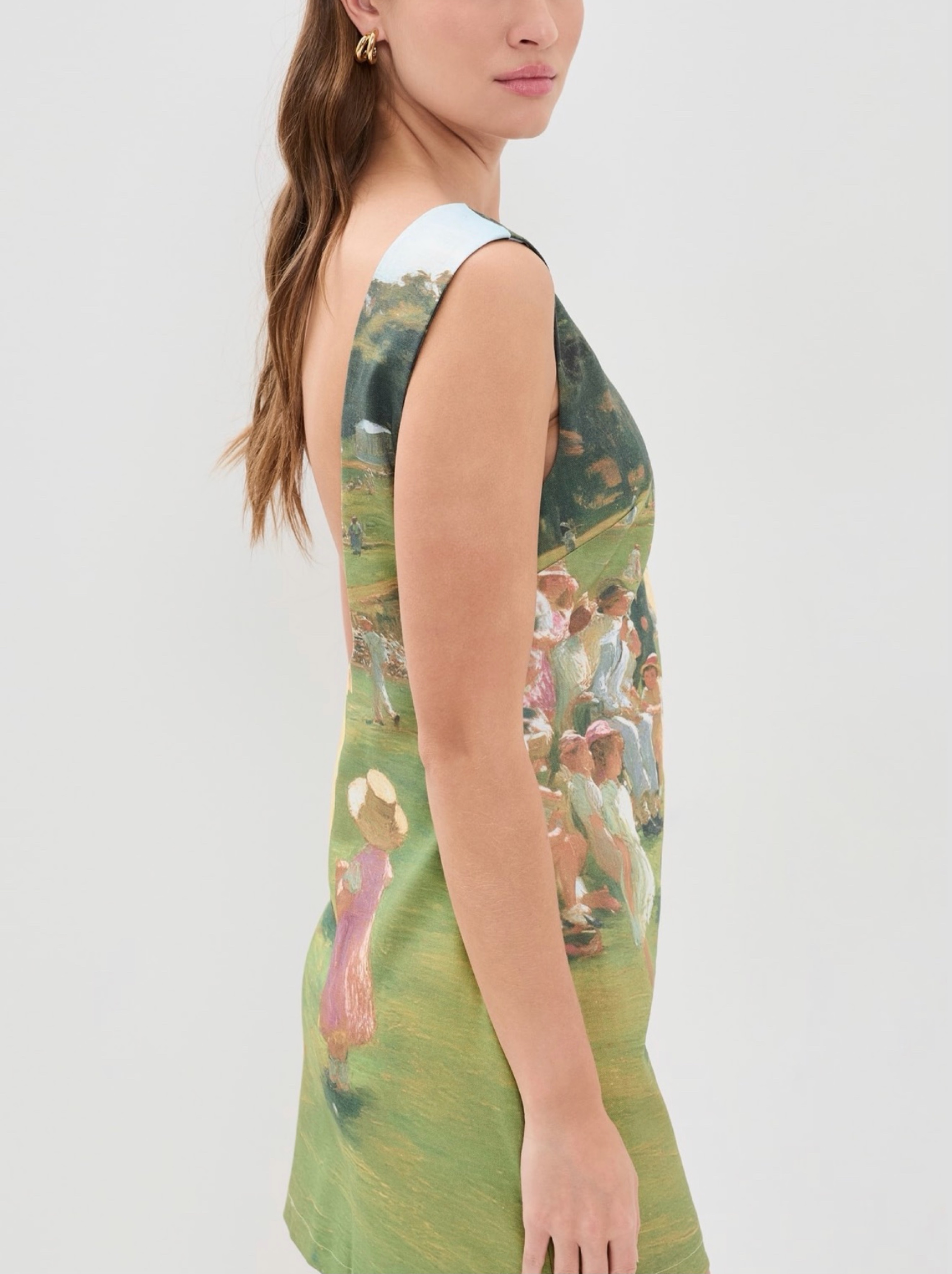 Augusta linen mini Sunday greens dress size medium by Yellow The Label