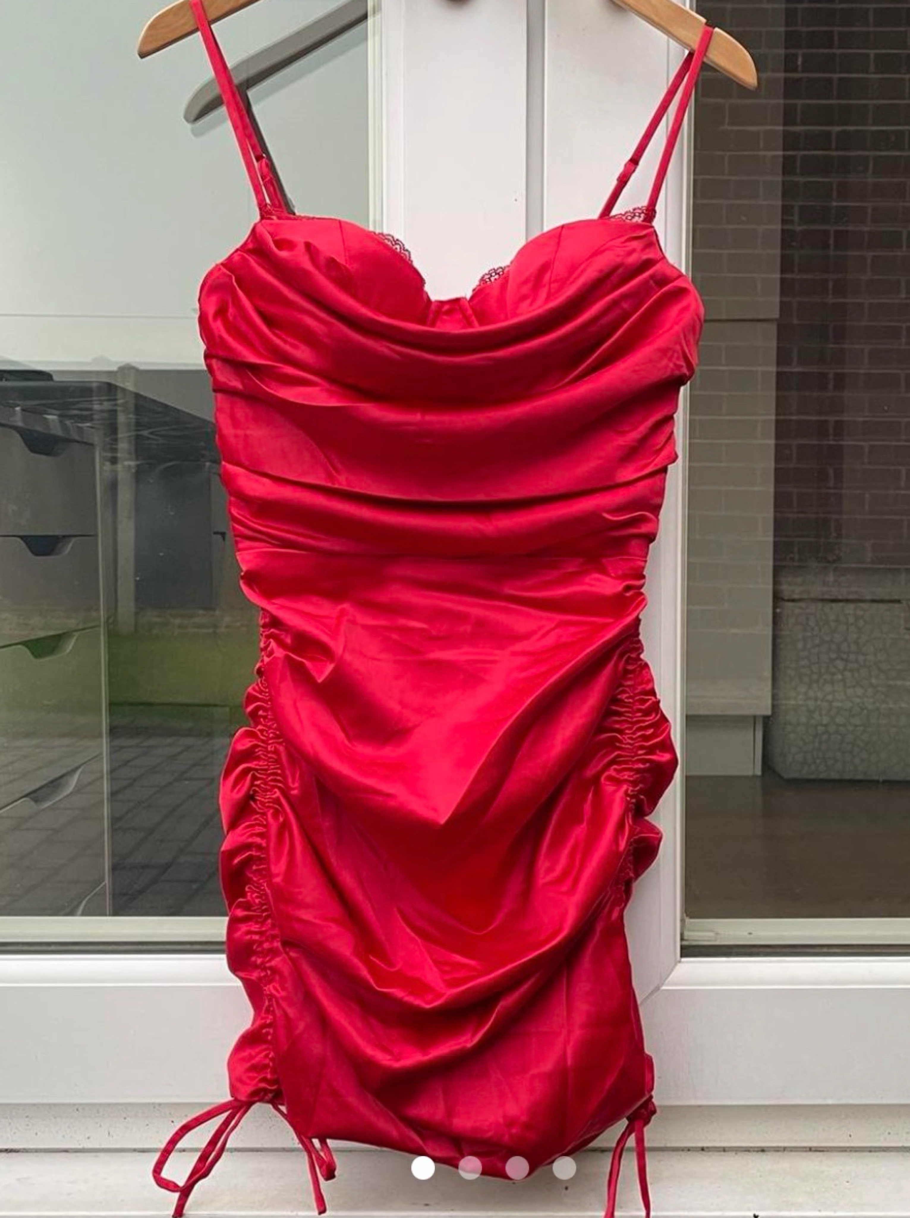 red satin dress oh polly Oh Polly red satin dress S (4-6) New
