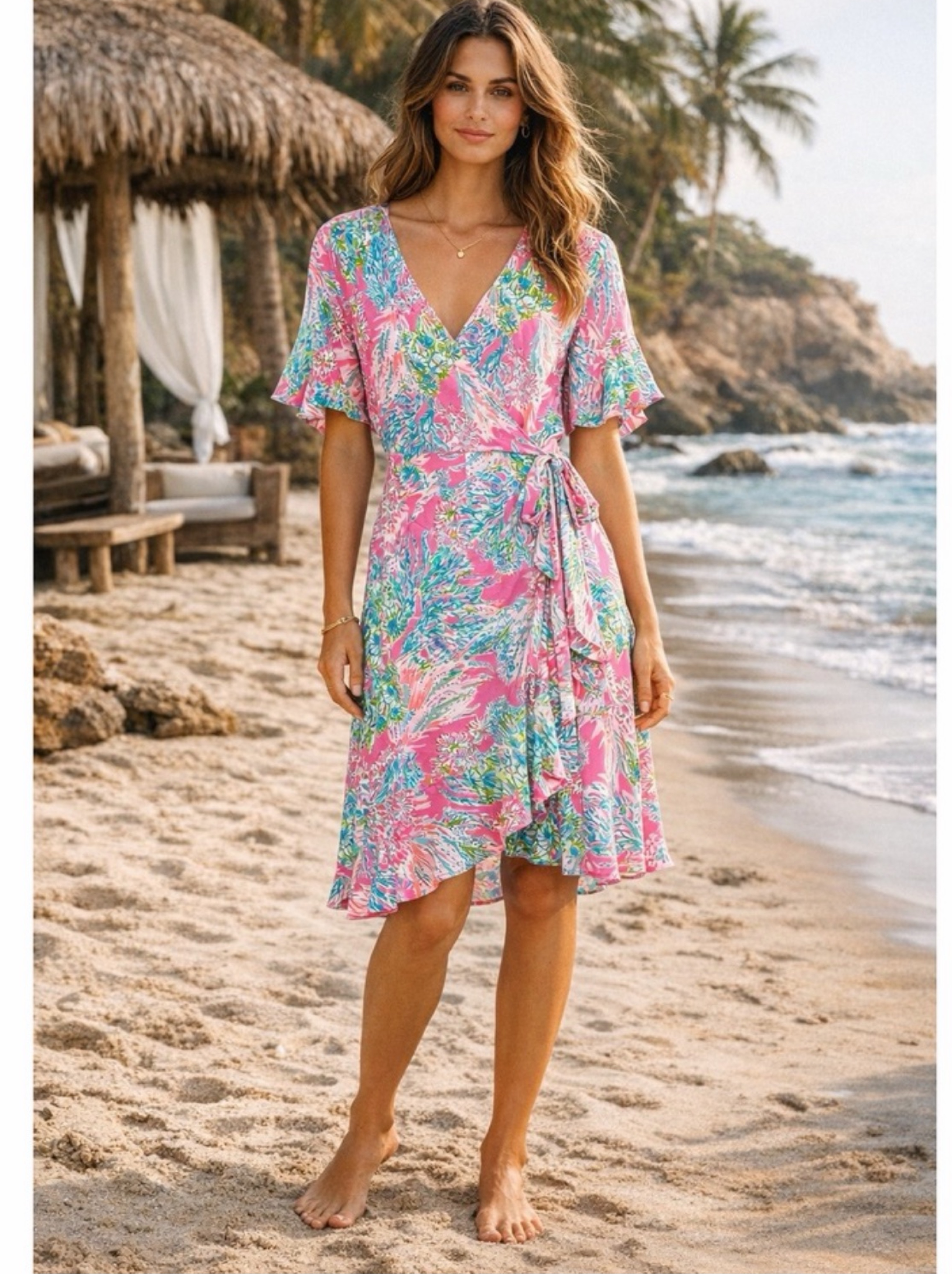 Lilly Pulitzer Isella wrap dress XS PINK DRESS SUMMER