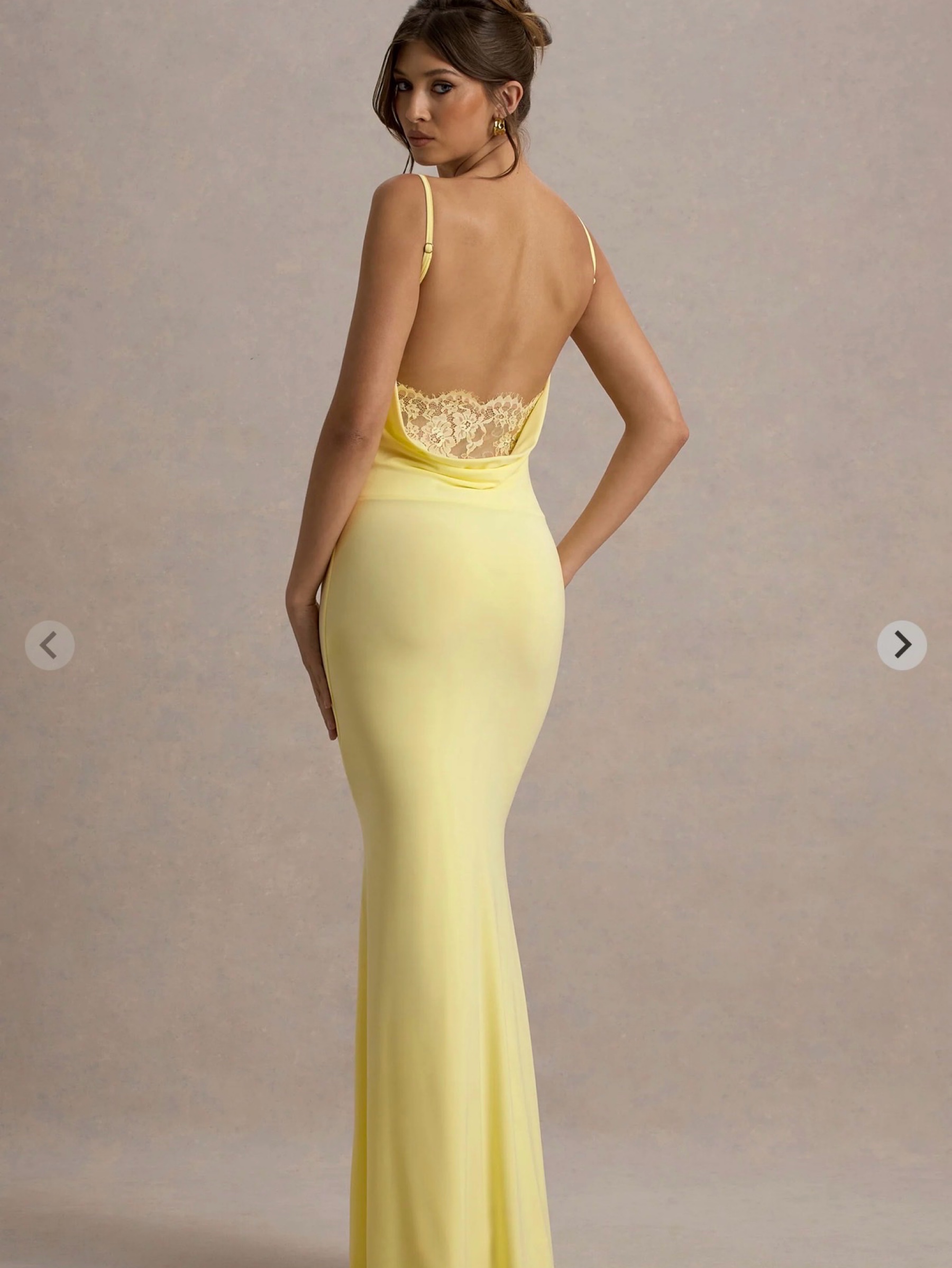 Yellow lace dress by Club L London