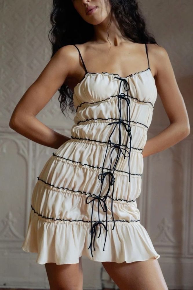 Mirror Palais Ruffle Tunnel Mini Dress
