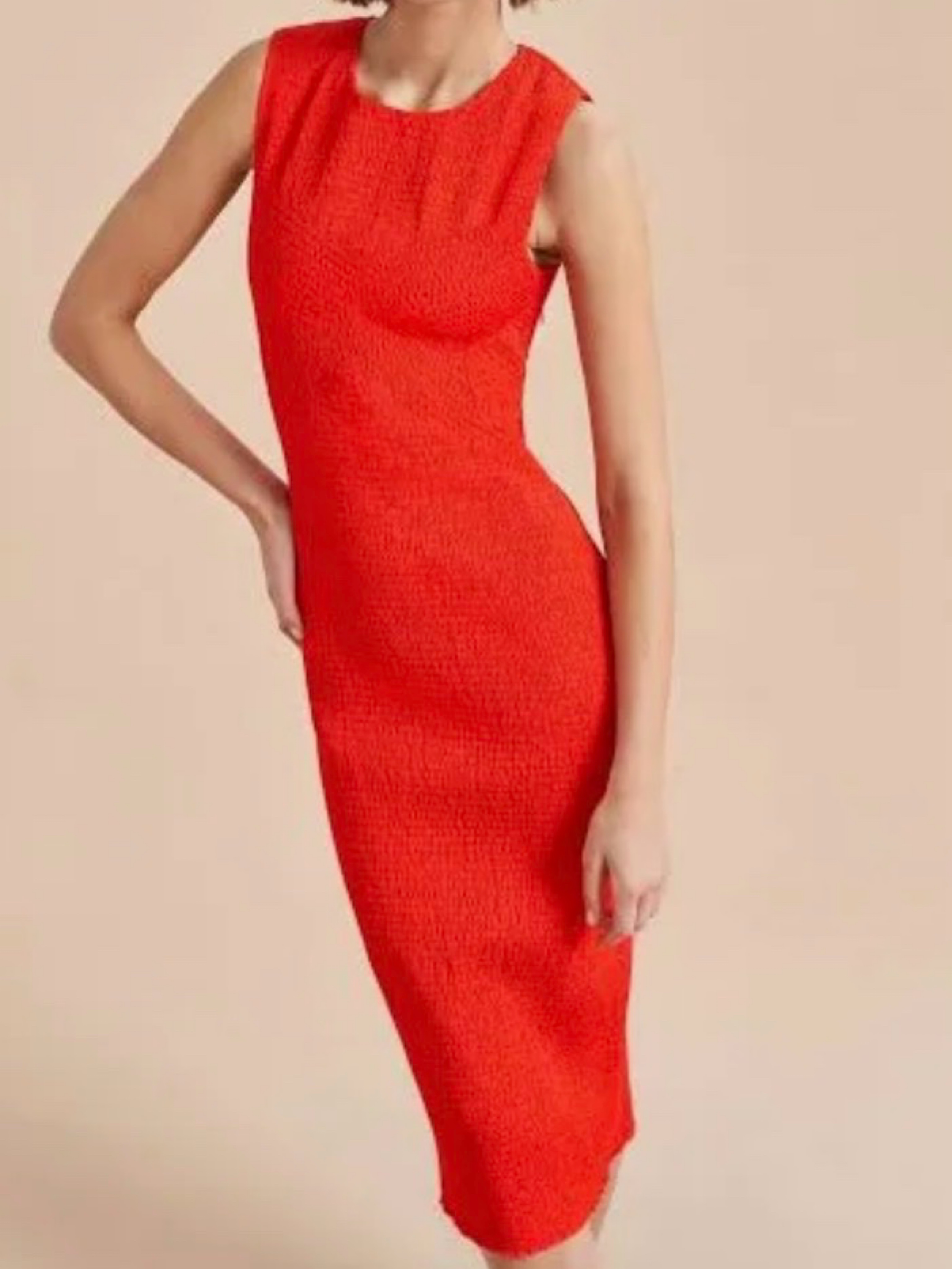la ligne knit combo dress Red by La Ligne Peplum
