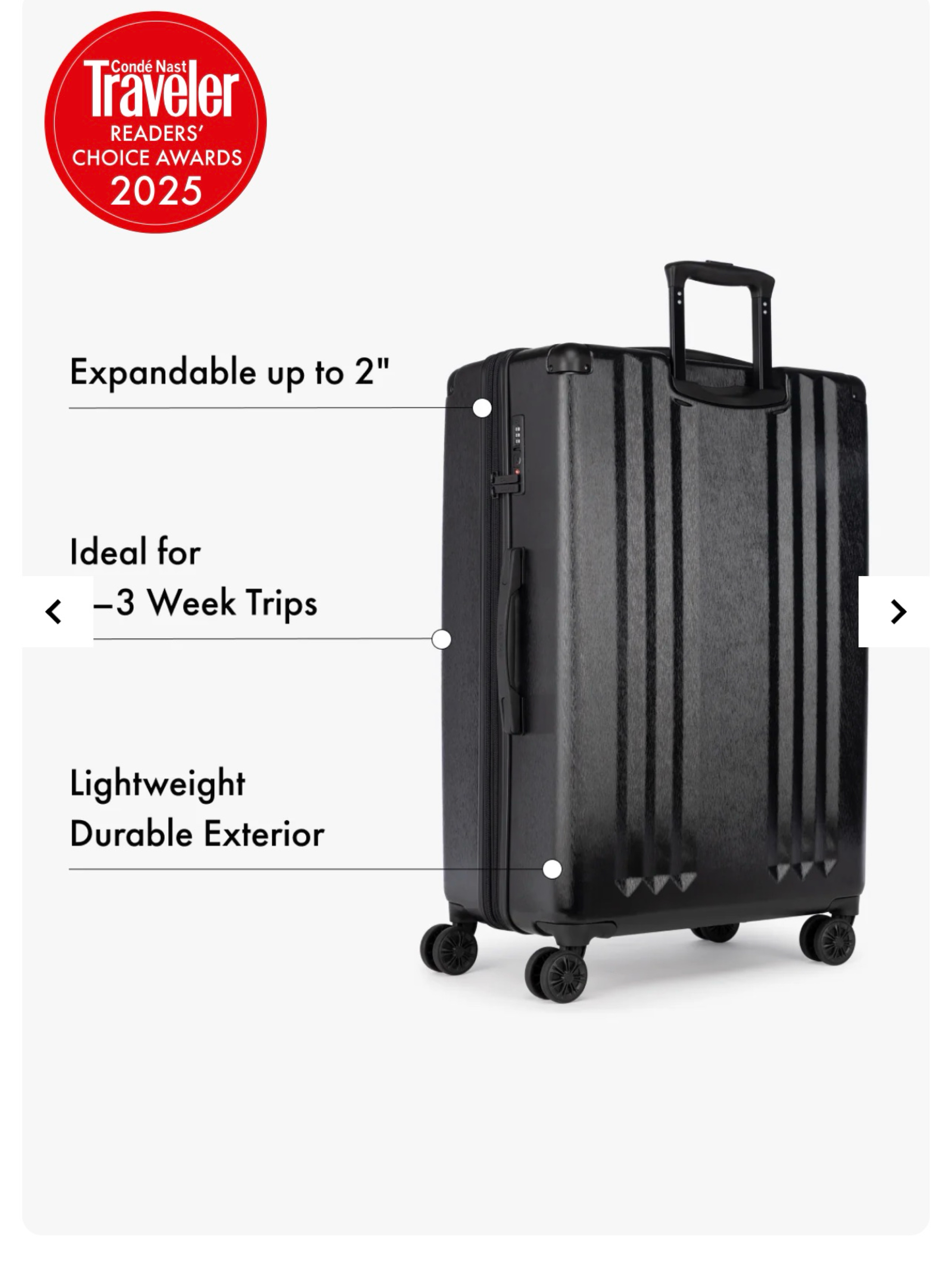 CalPak Black Large Expandable Luggage by CALPAK - Pickle