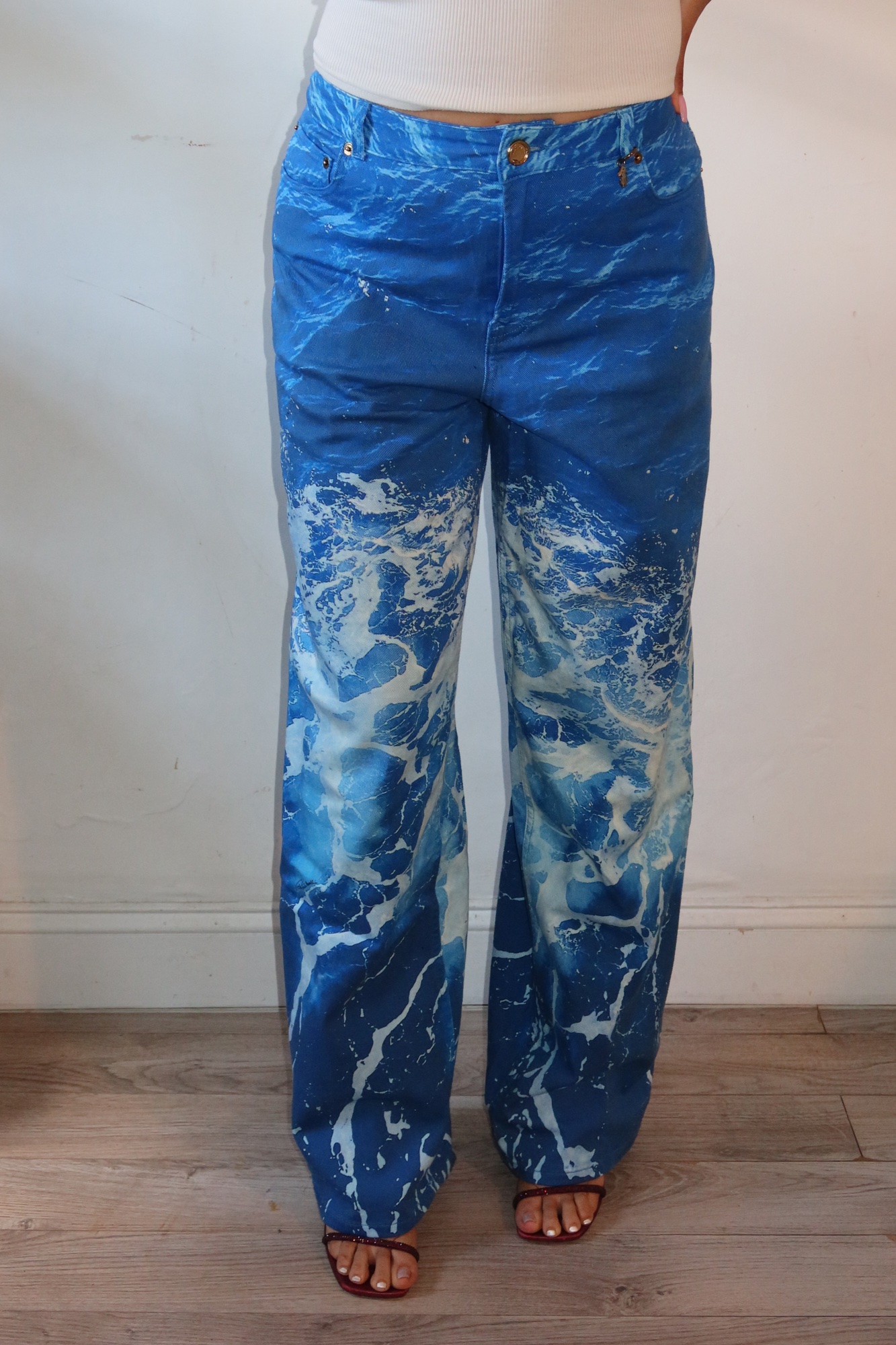 Roberto Cavalli Printed Wide Leg Pants