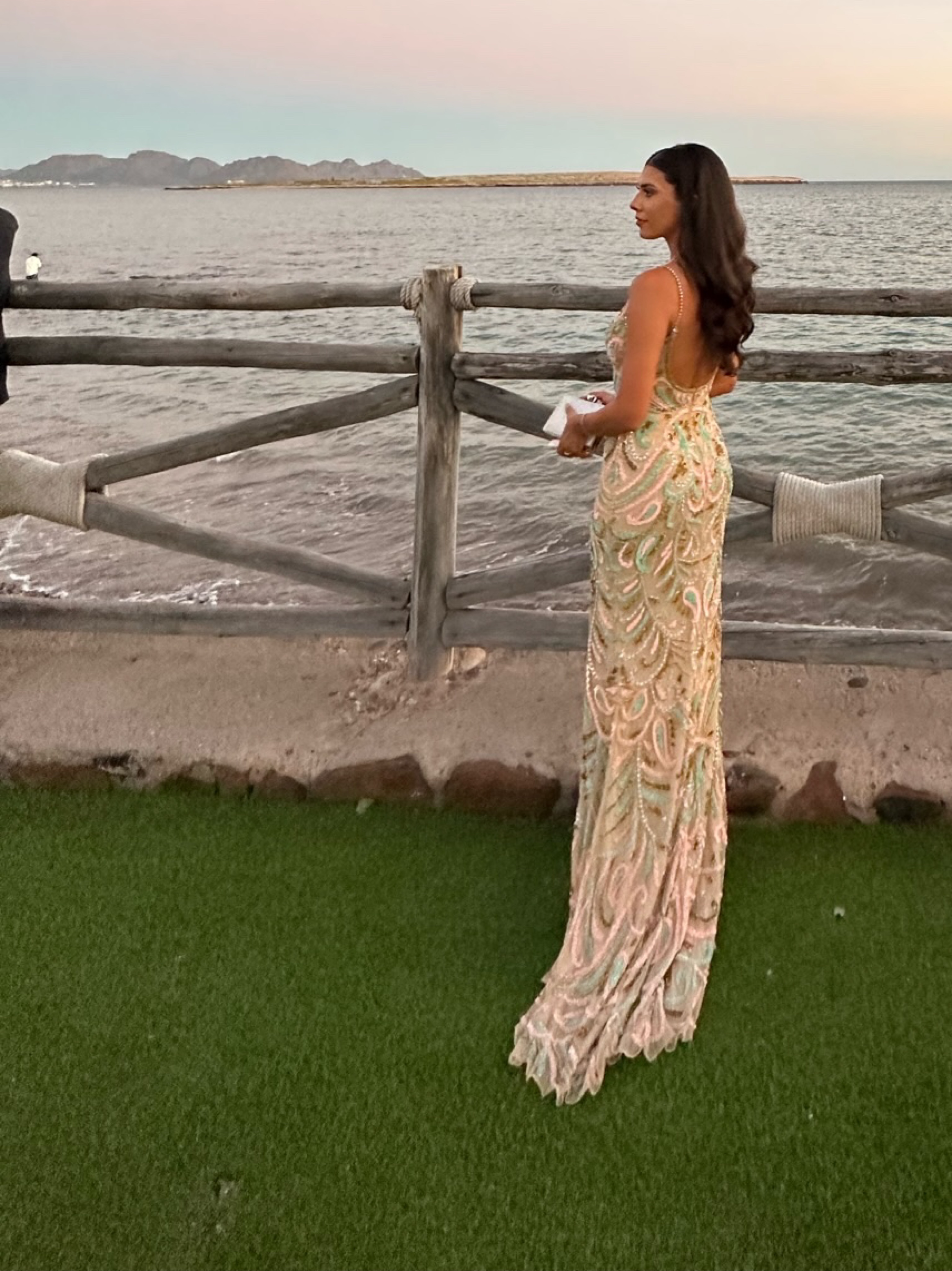 jovani beach dresses Jovani 43407 Open Back V-Neck Sequin Dress