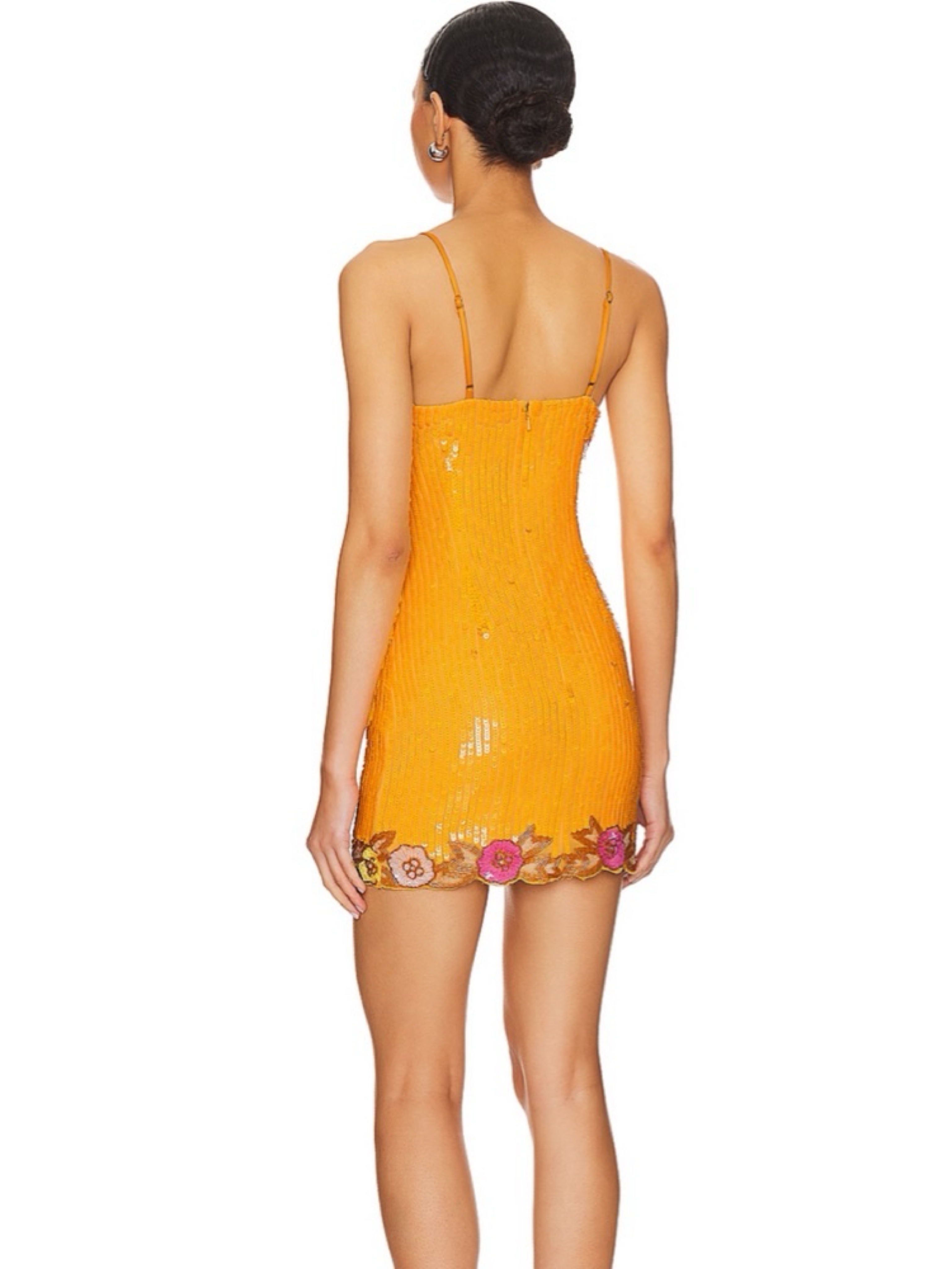 majorelle cal embellished mini dress orange MAJORELLE Cal Embellished Mini Dress in Sherbert Orange by MAJORELLE