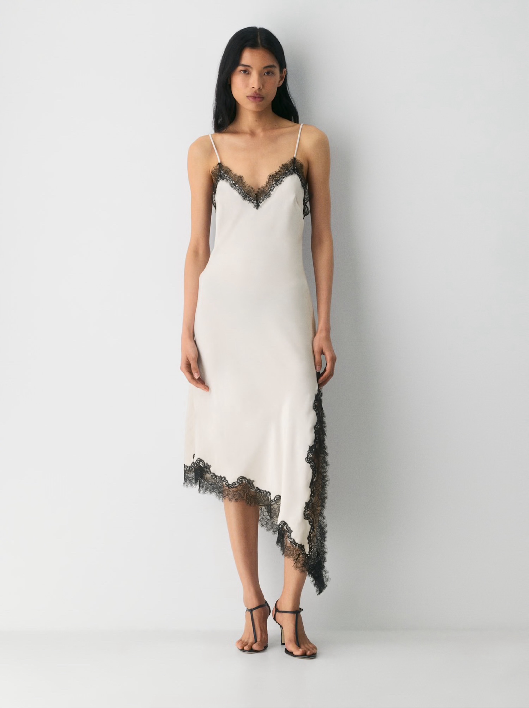 Ivory Lace Slip Dress by Aritzia