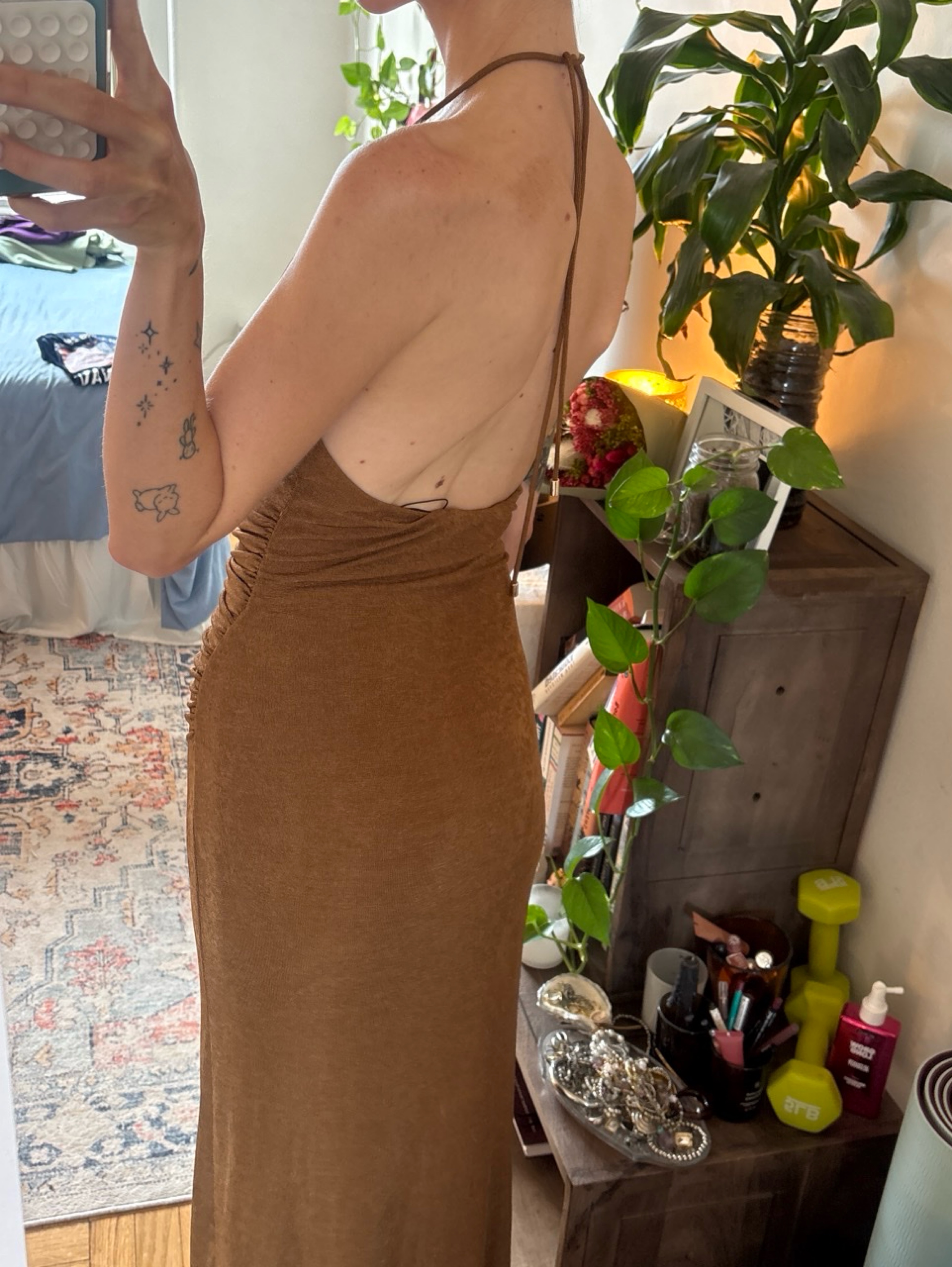 significant other brown dress SO ONLINE AU Women's Chocolate Maxi Dress, AU8 US4, Viscose Rayon Polyester